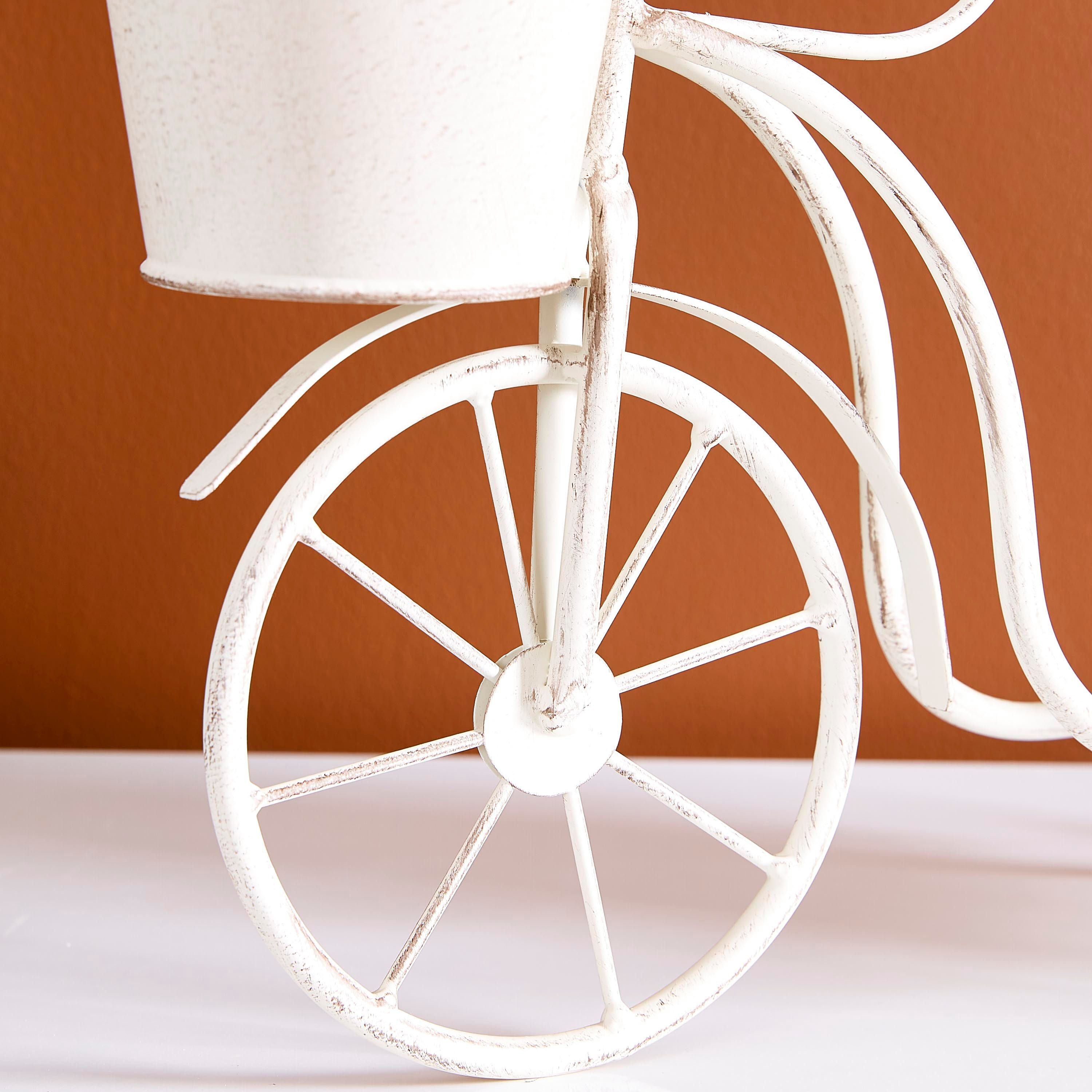 إناء زرع معدني على شكل دراجة بإصيصين من فيستا-hbxdecorandfurnishings-homeaccessories-artificialflowersandplants-image-4