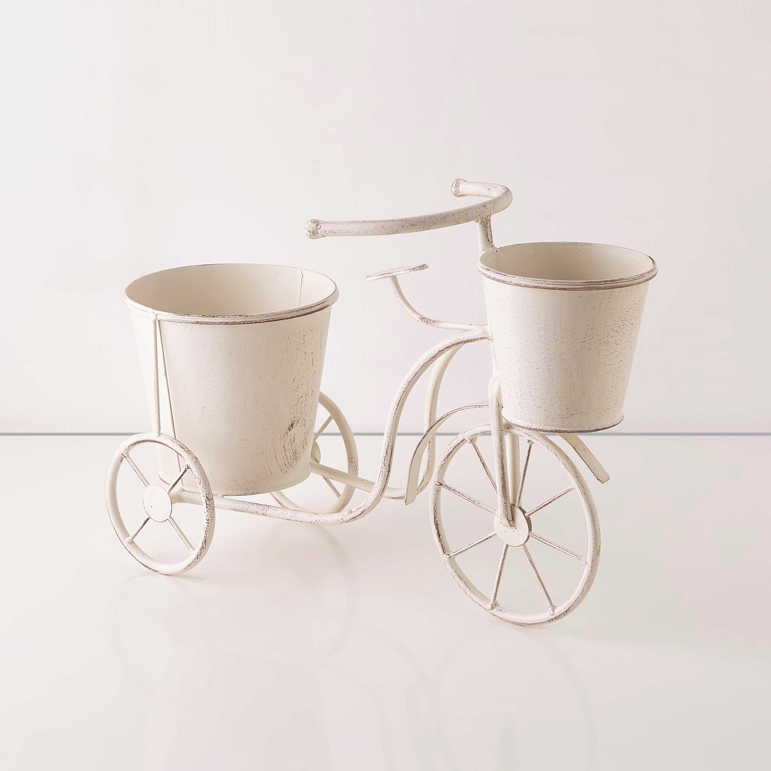 إناء زرع معدني على شكل دراجة بإصيصين من فيستا-hbxdecorandfurnishings-homeaccessories-artificialflowersandplants-image-6