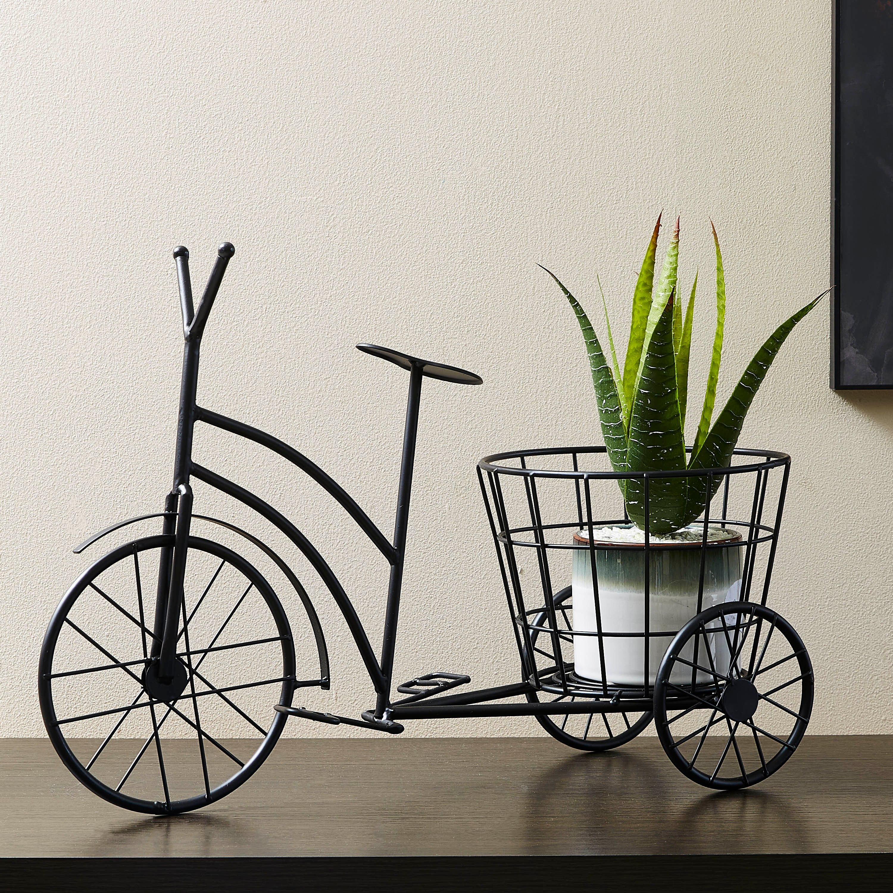 إناء زرع معدني على شكل دراجة من فيستا-hbxdecorandfurnishings-homeaccessories-artificialflowersandplants-image-1