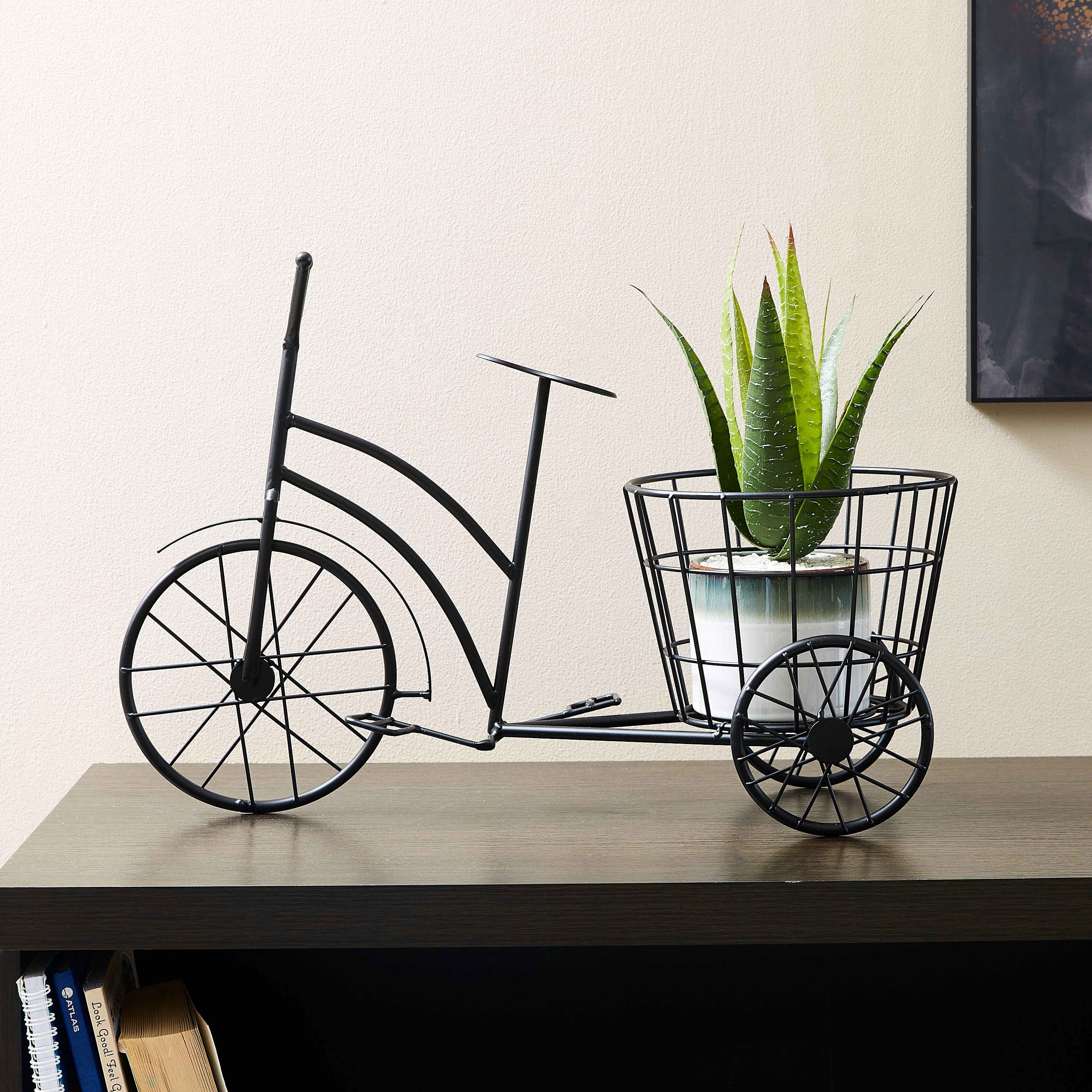 إناء زرع معدني على شكل دراجة من فيستا-hbxdecorandfurnishings-homeaccessories-artificialflowersandplants-image-2