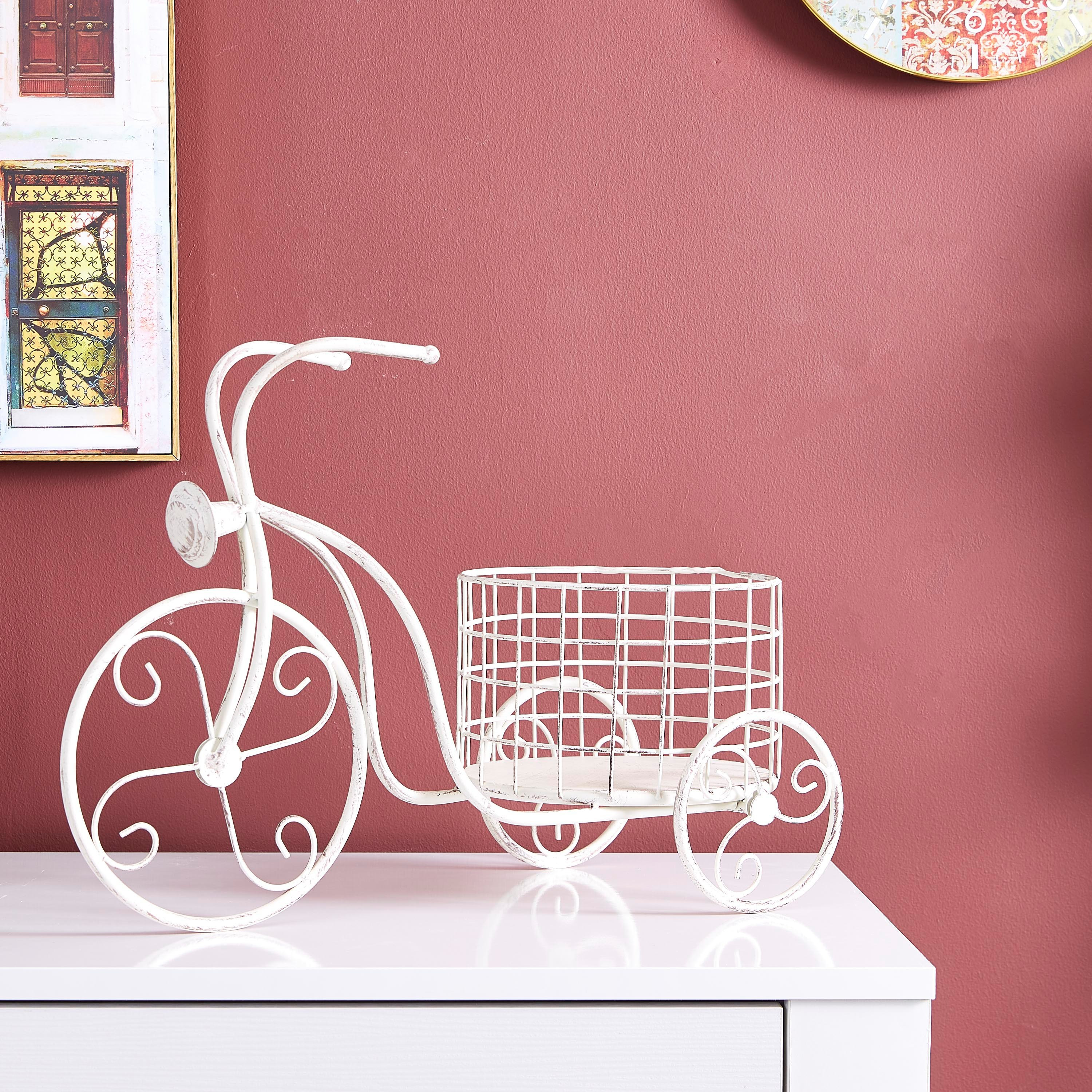 إناء زرع معدني على شكل دراجة من فيستا-hbxdecorandfurnishings-homeaccessories-artificialflowersandplants-image-1