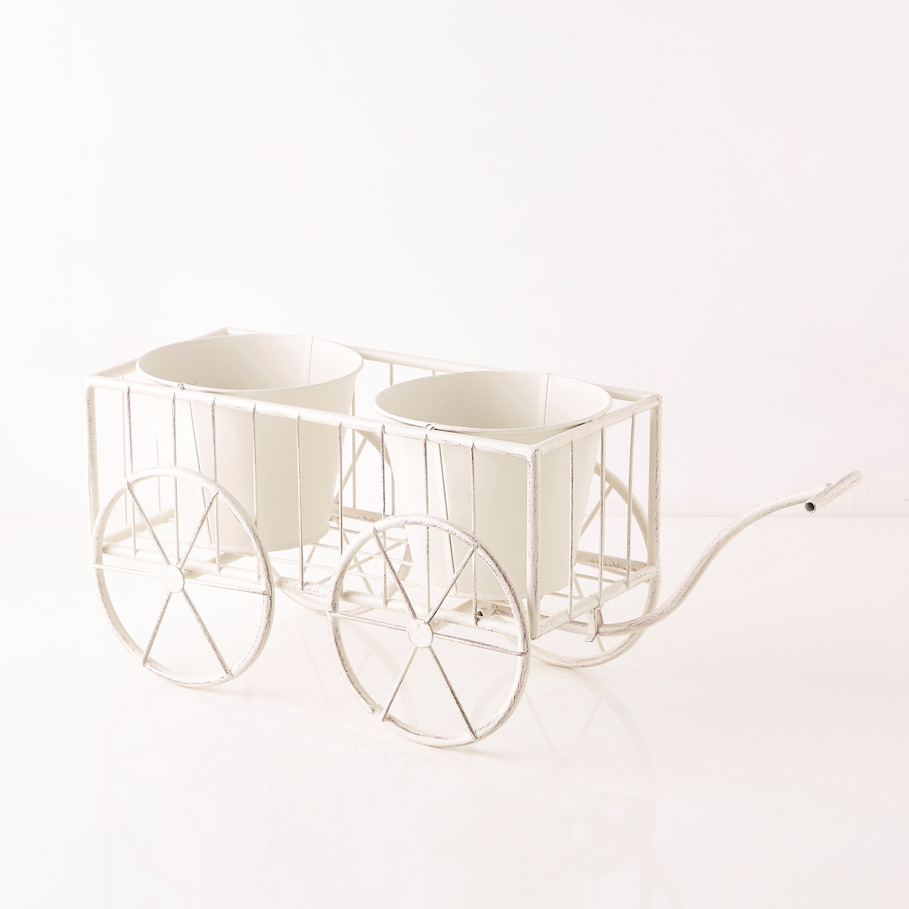 إناء زرع معدني على شكل دراجة بإصيصين من فيستا-hbxdecorandfurnishings-homeaccessories-artificialflowersandplants-image-6