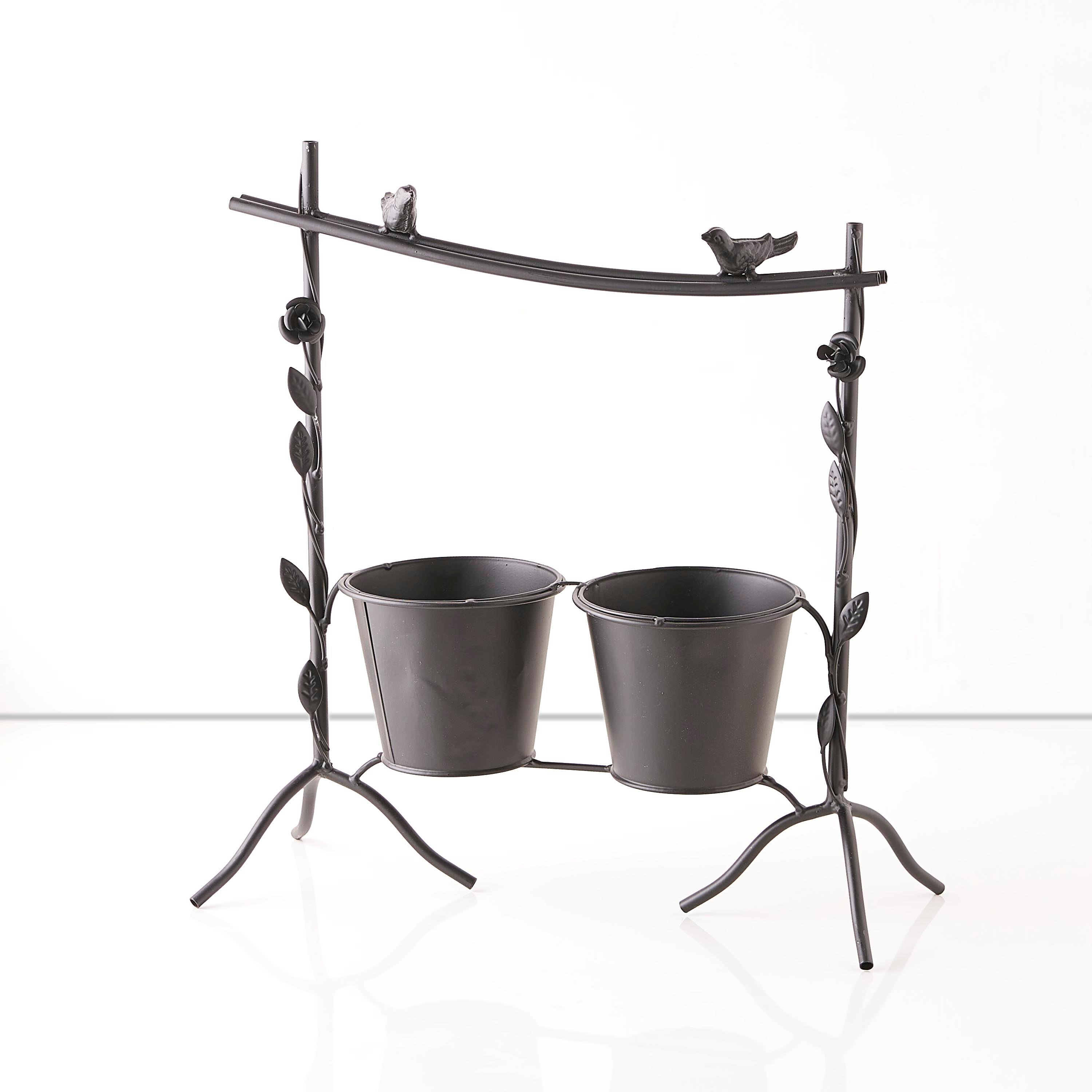 إناء زرع معدني بإصيصين من فيستا-hbxdecorandfurnishings-homeaccessories-artificialflowersandplants-image-6