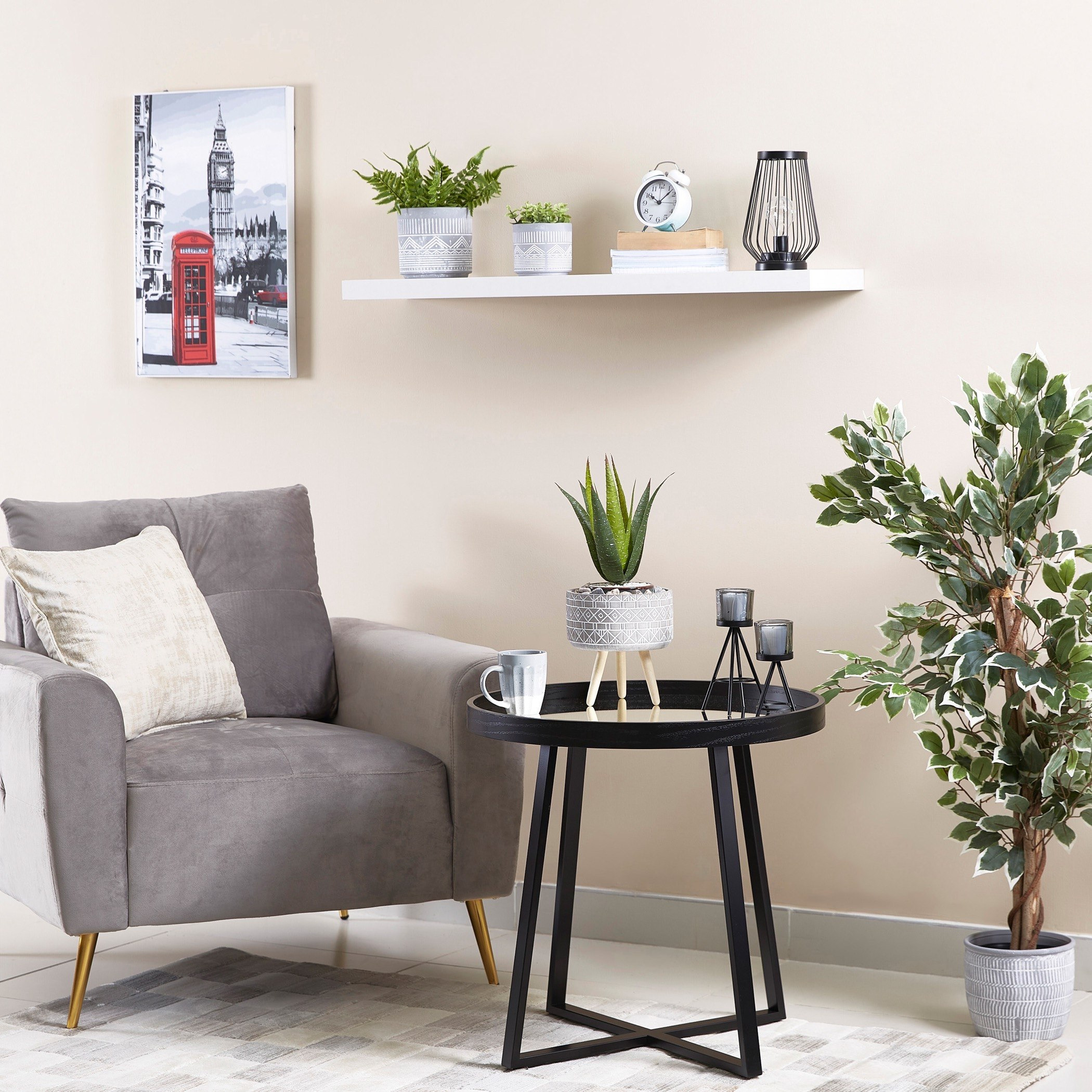 Maison Cement Garden Pot with Wooden Legs-hbxdecorandfurnishings-homeaccessories-artificialflowersandplants-image-4