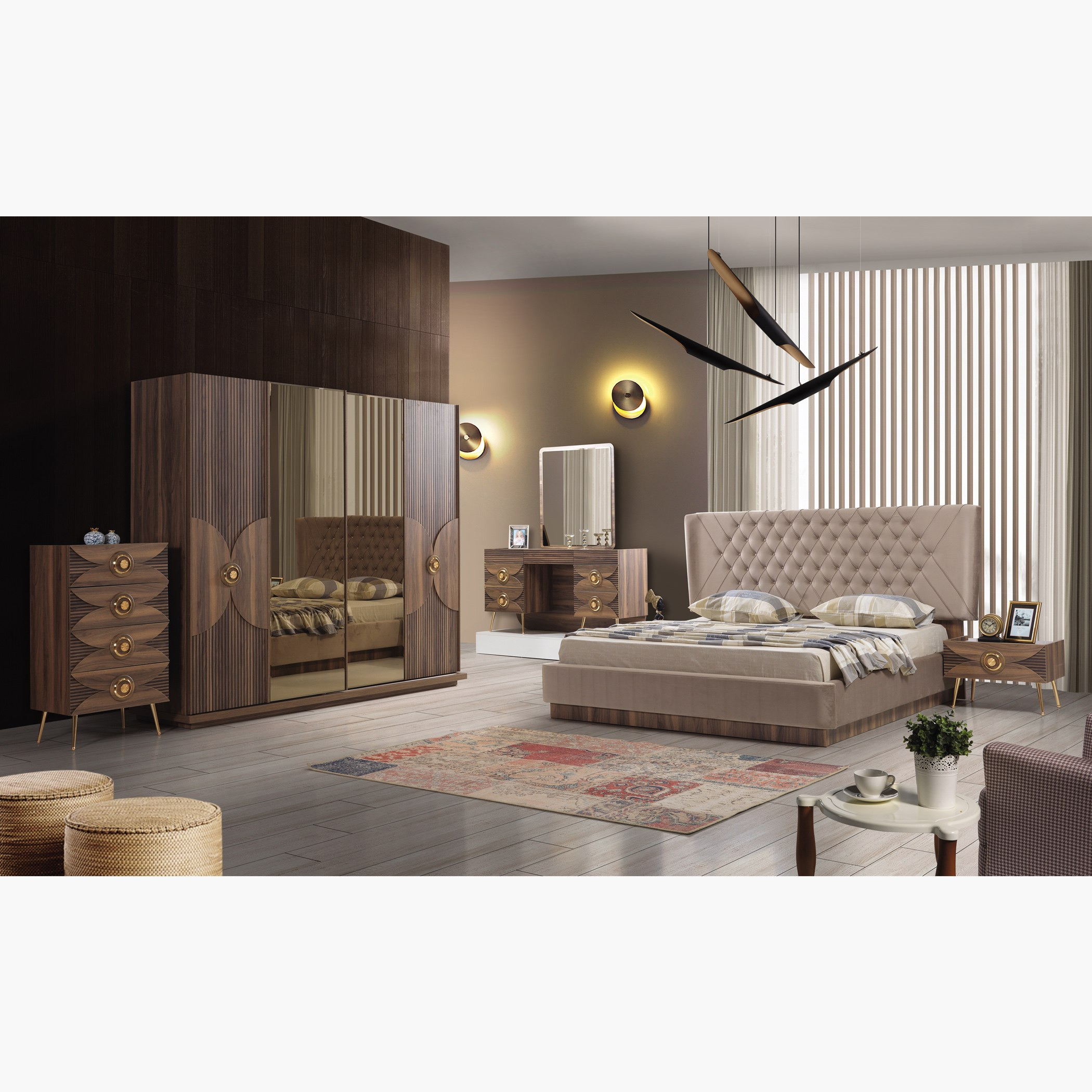 خزانة ملابس بباب انزلاقي مع مرآتين من كوزا-hbxfurniture-wardrobes-image-4