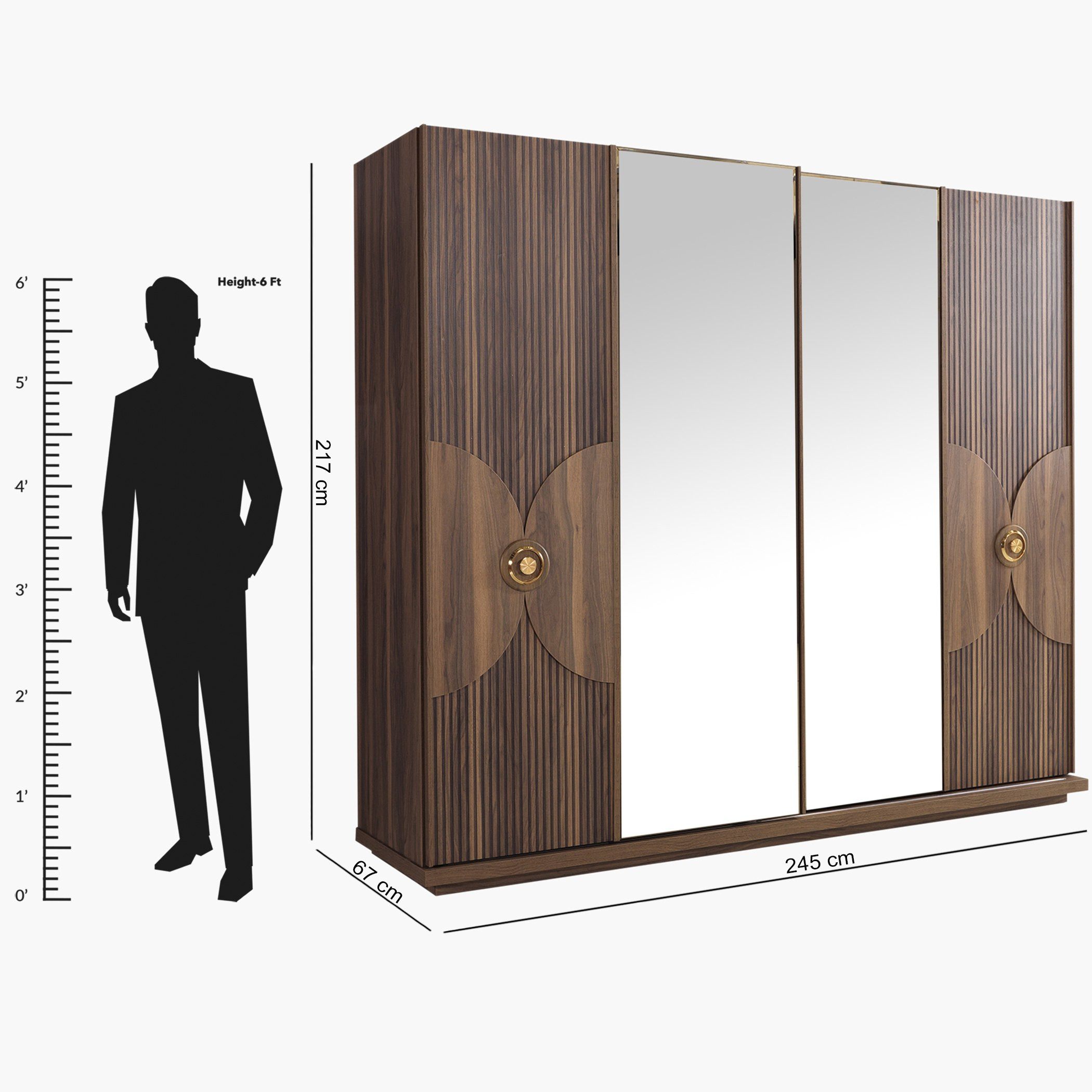 خزانة ملابس بباب انزلاقي مع مرآتين من كوزا-hbxfurniture-wardrobes-image-6