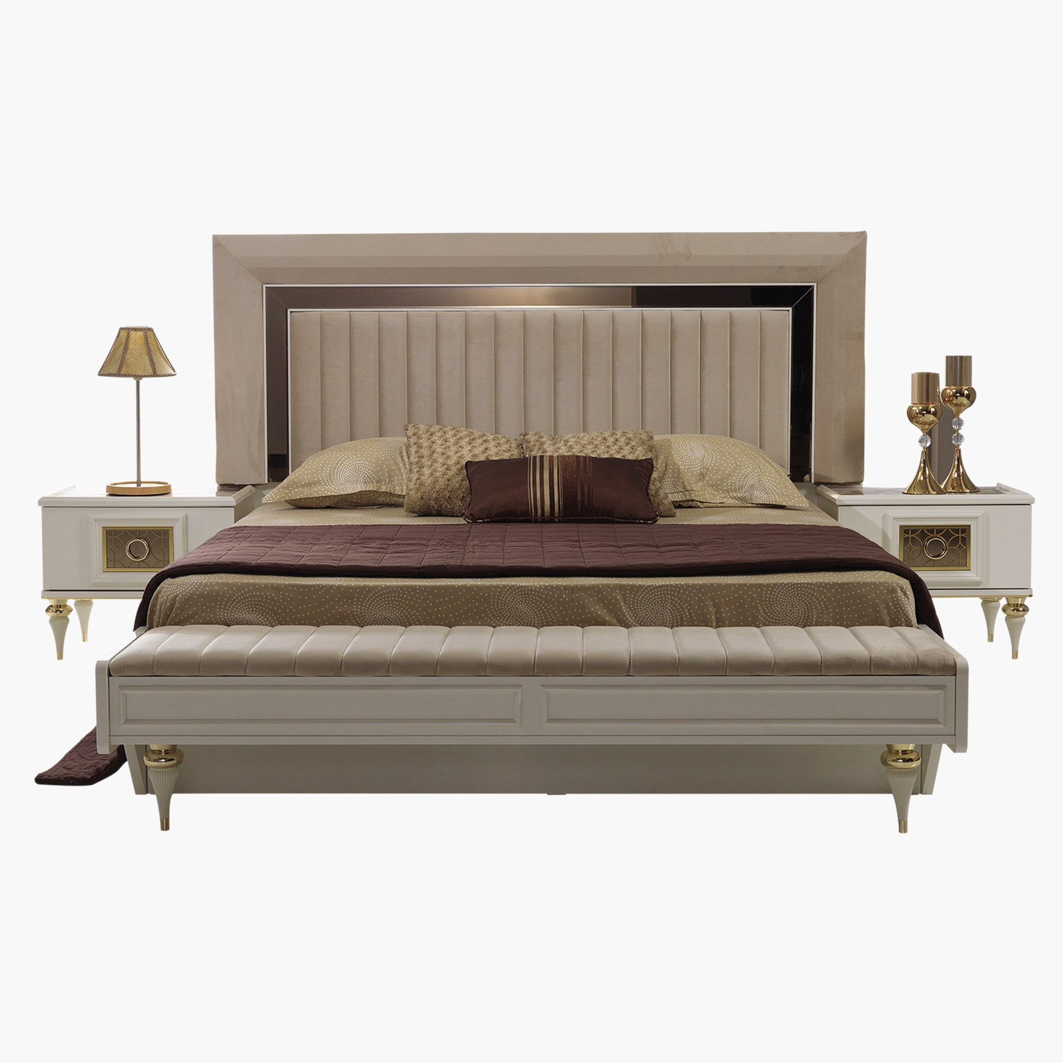طقم سرير كينج 6 قطع من نوفا - 180x200 سم-hbxbedroom-bedsandbedsets-bedroomsets-king-image-2