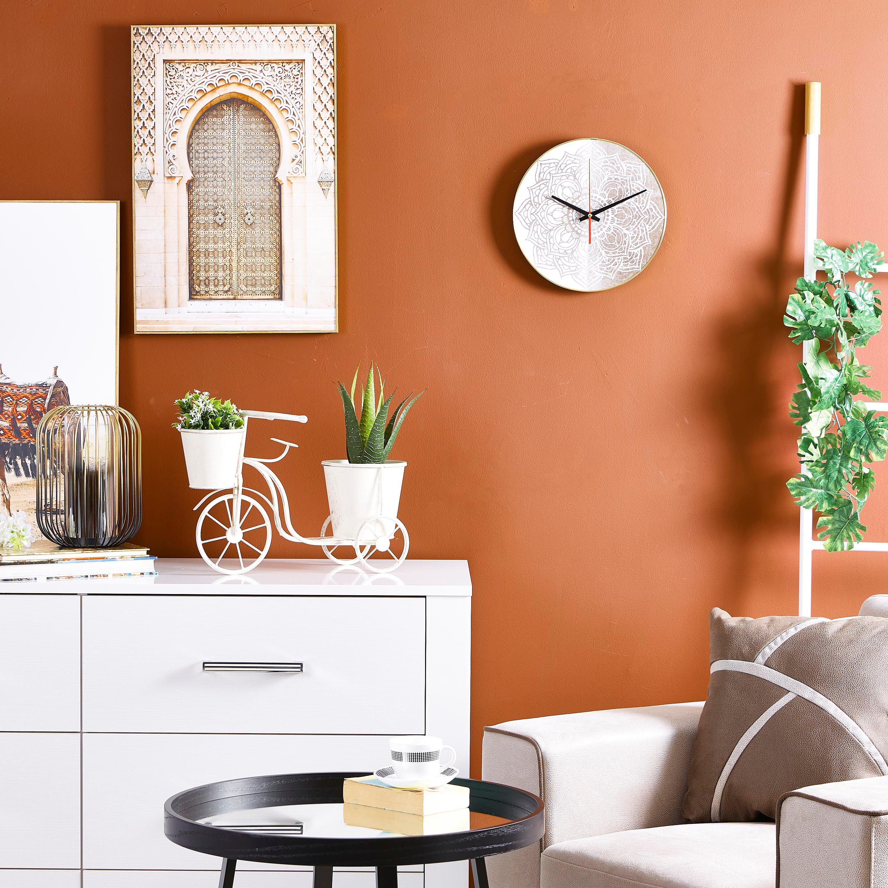 Glaze Madallion Round Frame Clock-hbxdecorandfurnishings-homeaccessories-clocks-image-4