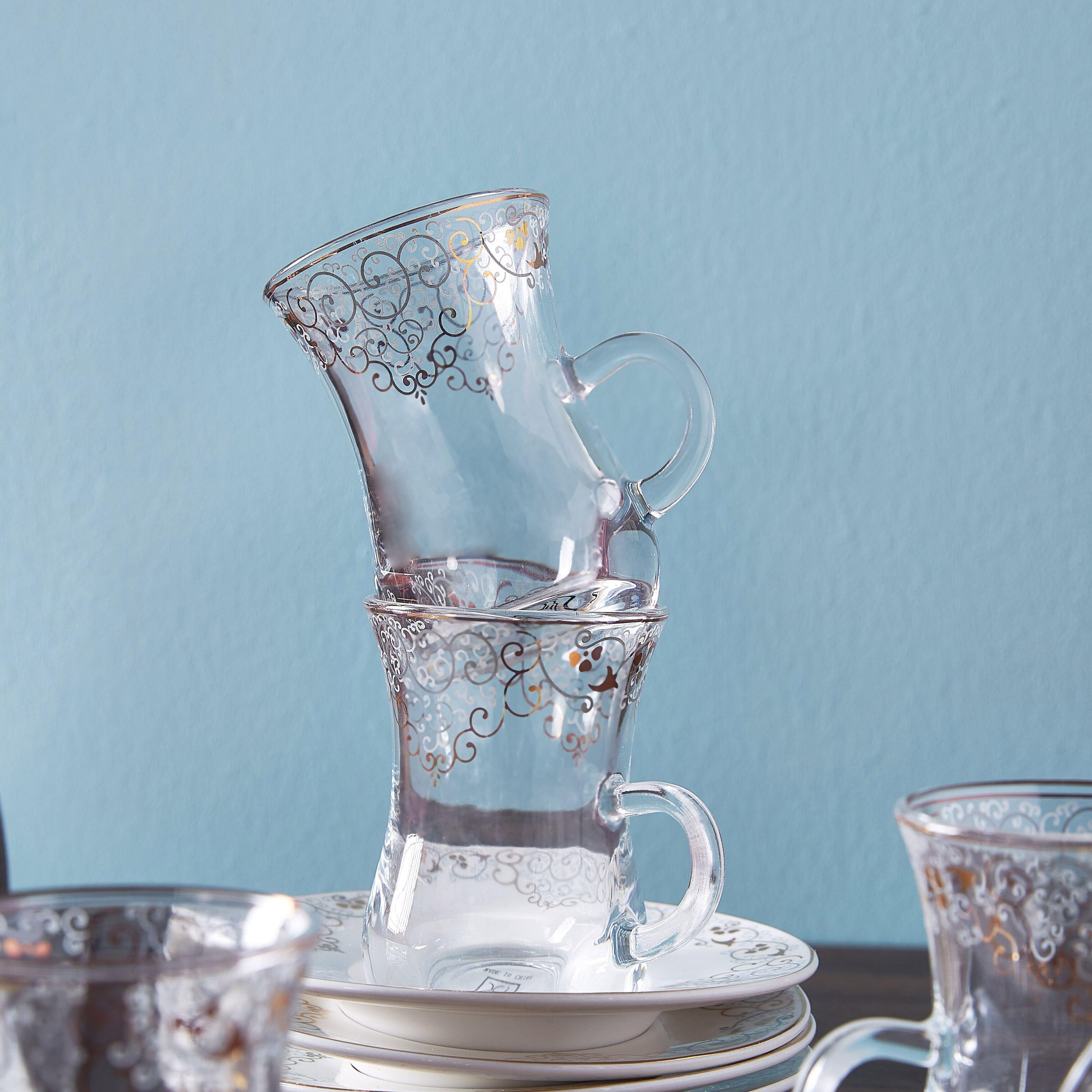 طقم استيكان بطبعات من أوركيد - 12 قطع-hbxhomeware-diningandtabletop-coffeeandteasets-image-2