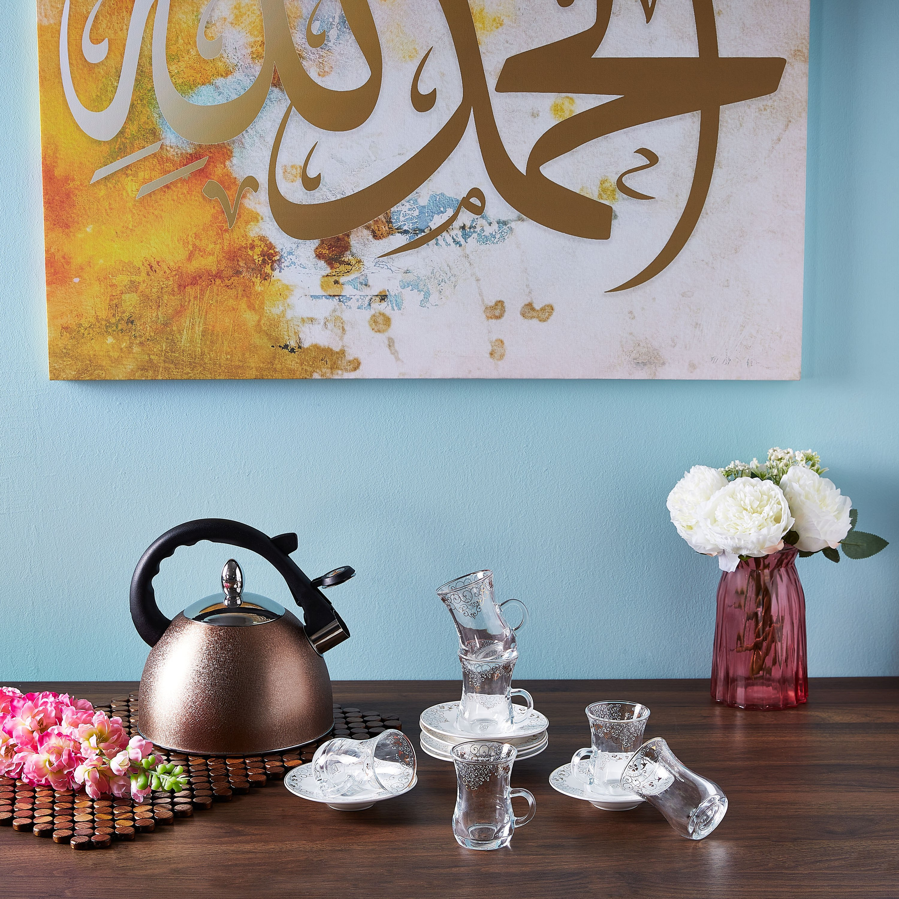طقم استيكان بطبعات من أوركيد - 12 قطع-hbxhomeware-diningandtabletop-coffeeandteasets-image-5