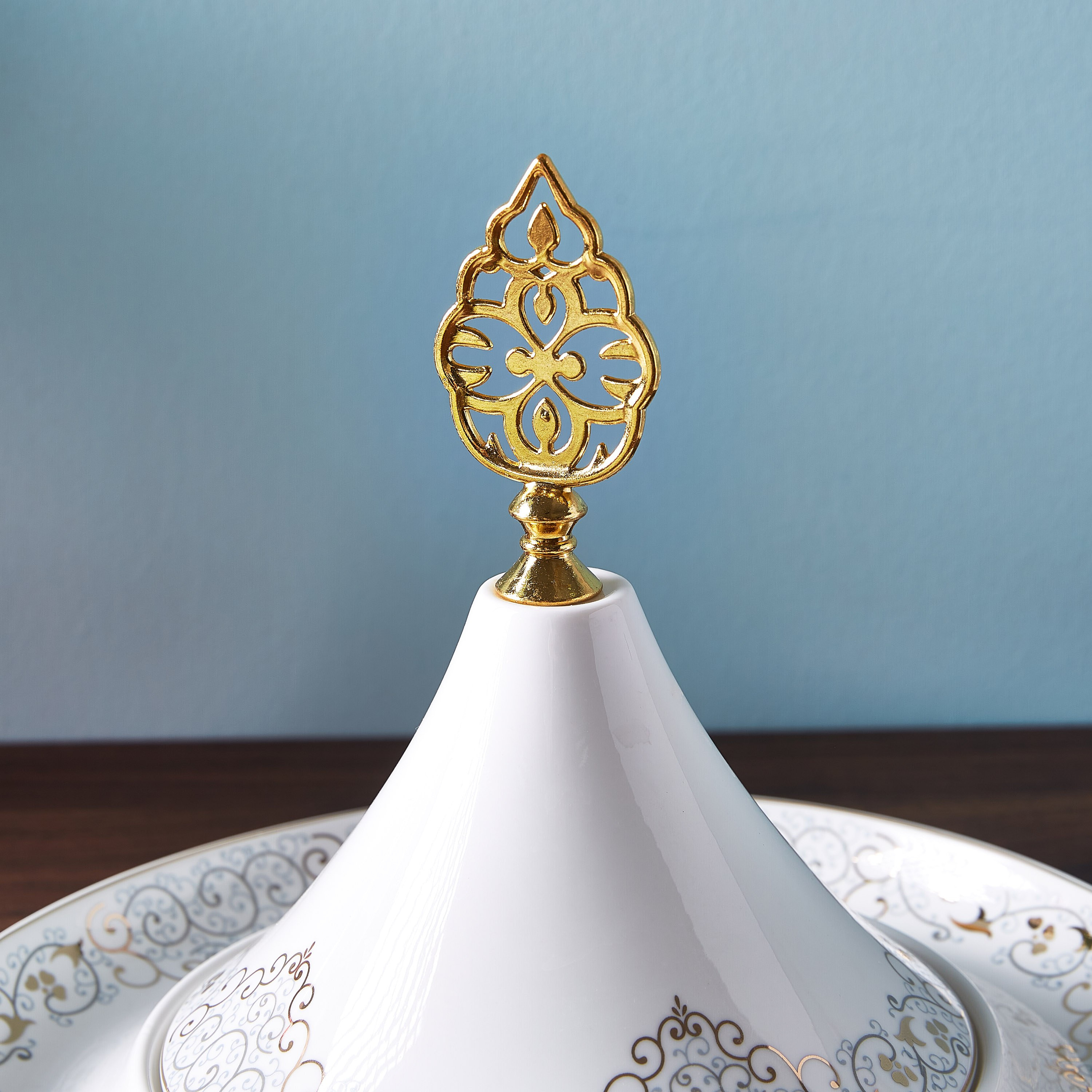 صحن مع غطاء بطبعات من أورشيد- 25 سم-hbxdecorandfurnishings-tabletop-serveware-image-2