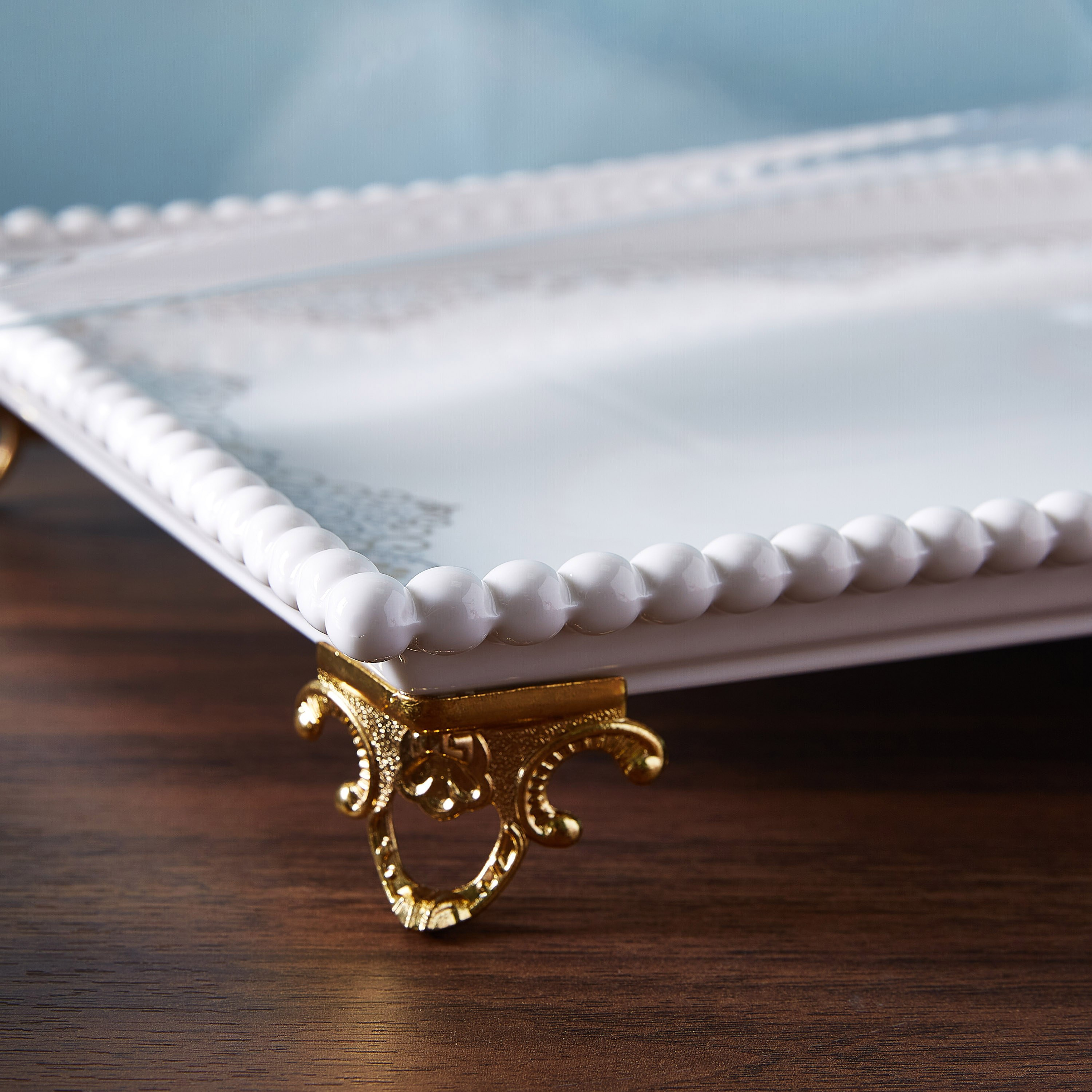 صحن مربع بطبعات وغطاء زجاجي من أوركيد - 36 سم-hbxdecorandfurnishings-tabletop-serveware-image-3