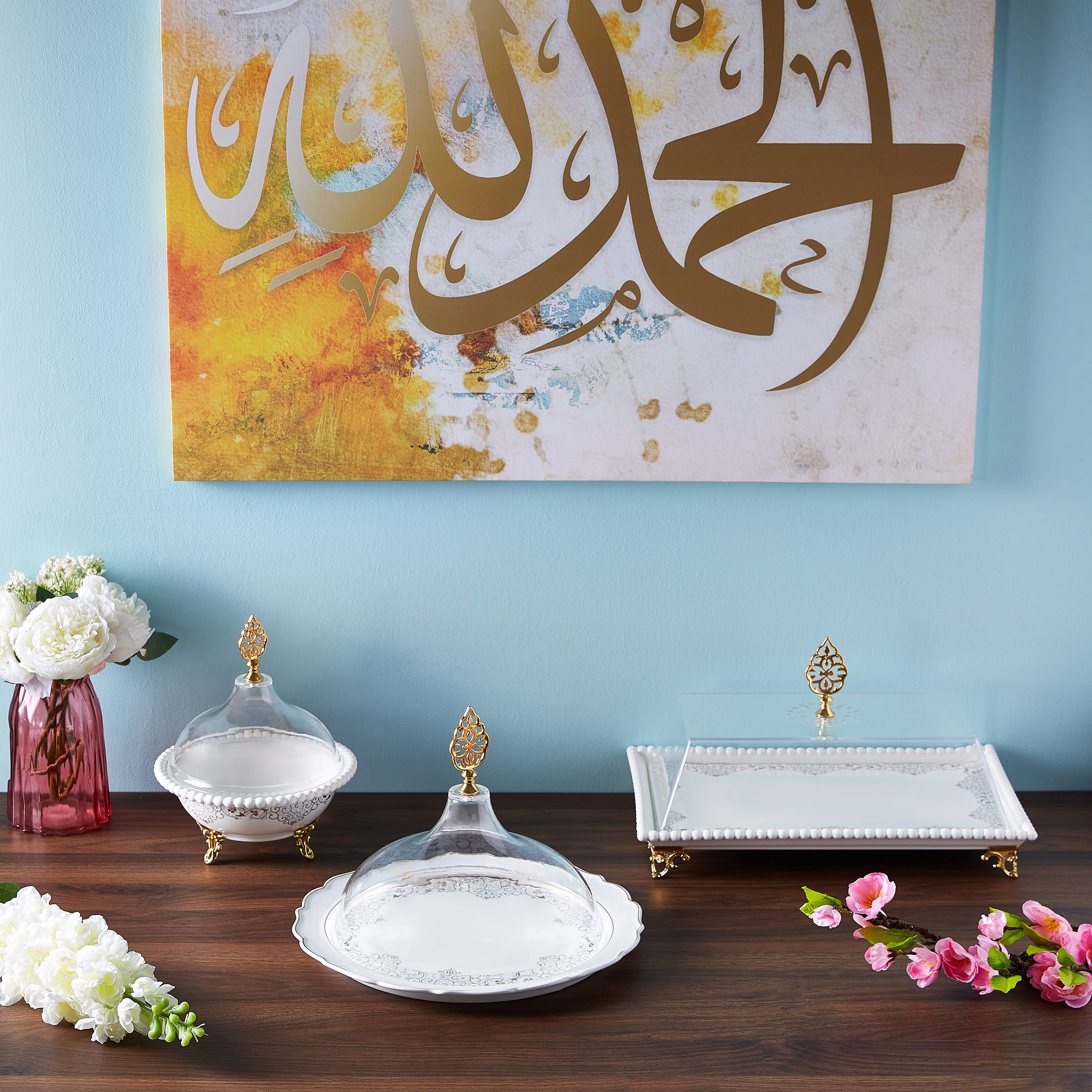 وعاء تمر بطبعات وغطاء زجاجي من أوركيد - 20 سم-hbxdecorandfurnishings-tabletop-serveware-image-4