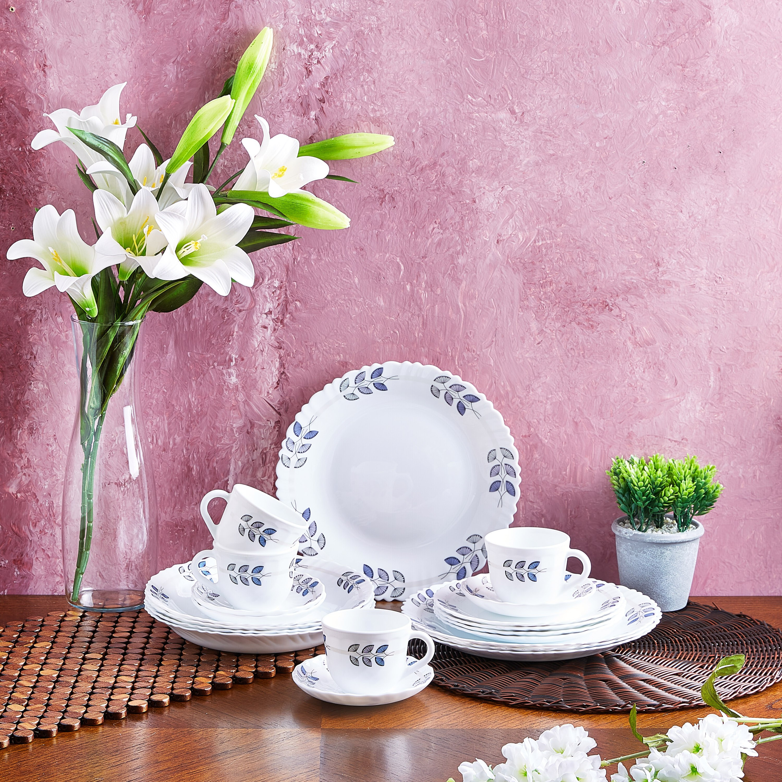 طقم مستلزمات المائدة بطبعات من فلوريت - 20 قطعة-hbxhomeware-hbxkitchen-image-6