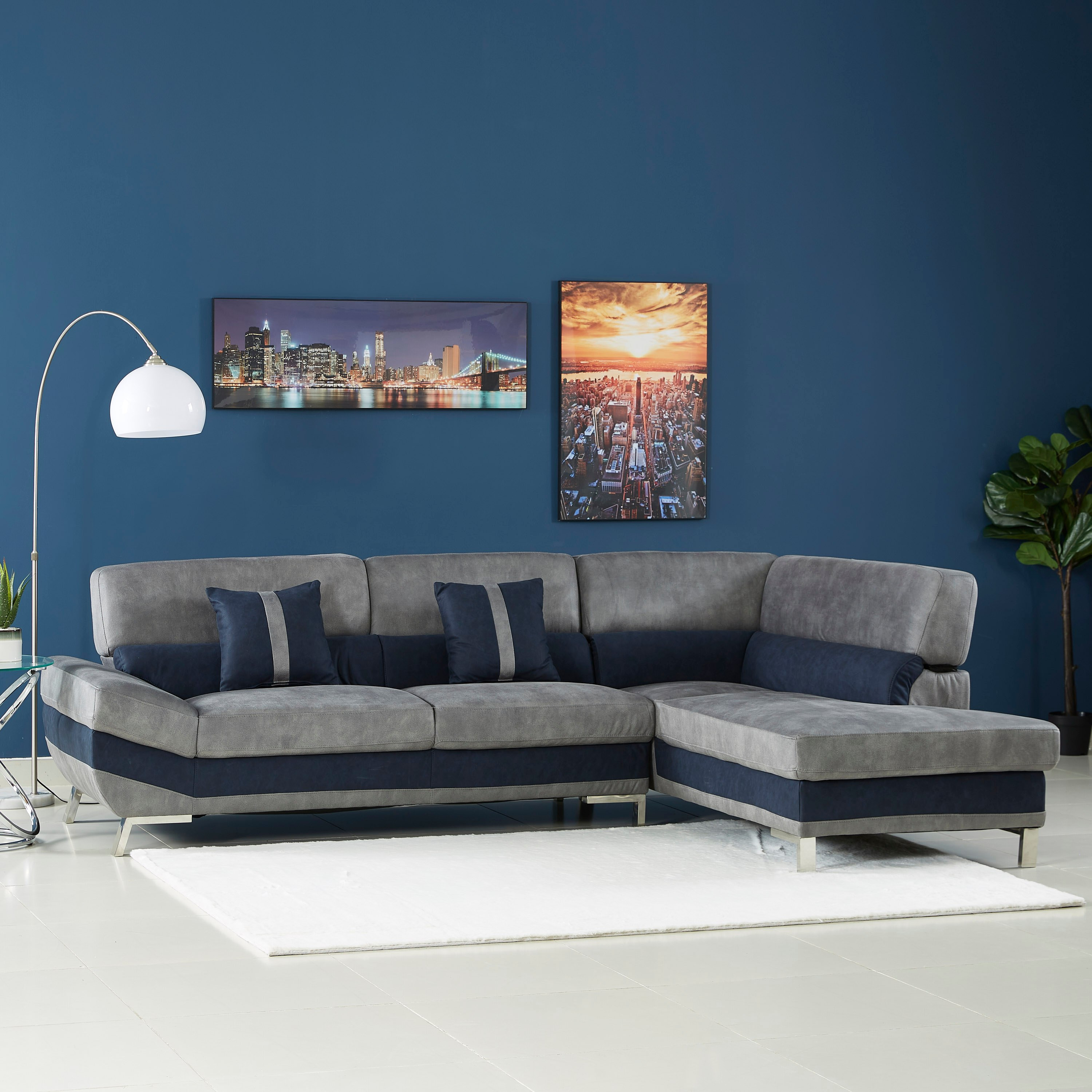 Titan Right Facing Fabric Corner Sofa-hbxlivingroom-sofasandarmchairs-sofas-image-1