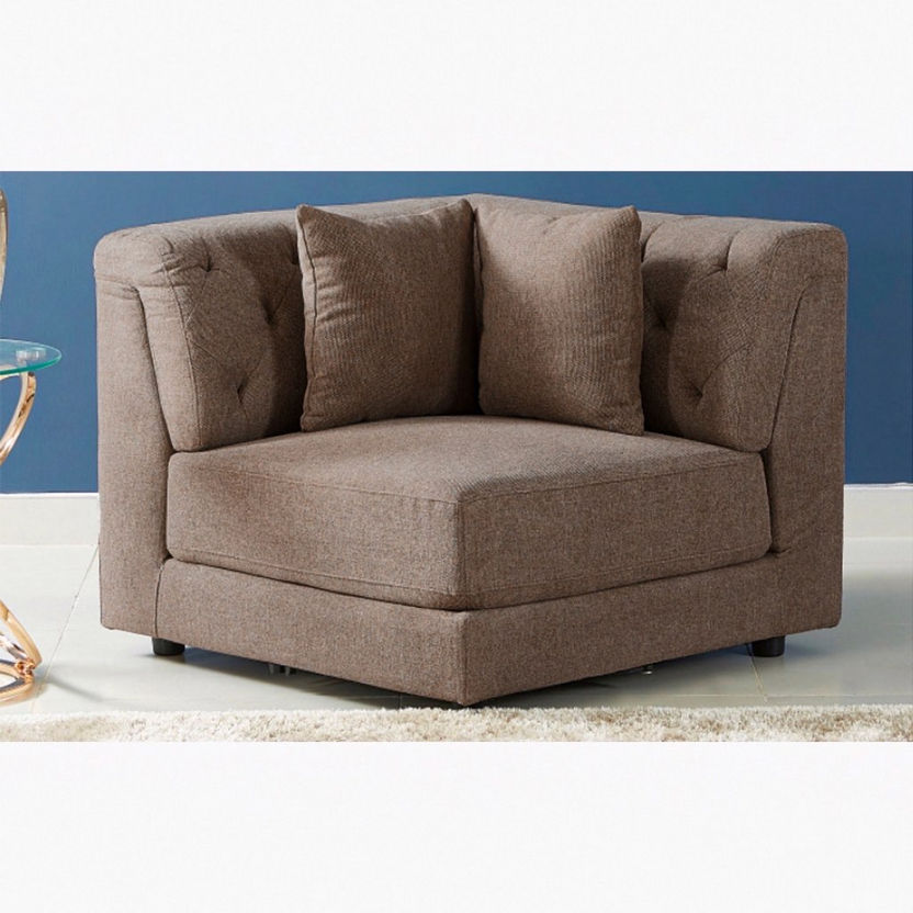 Emotion 1-Seater Fabric Corner Sofa with 2 Cushions-Modular Sofas-image-0