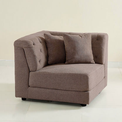 Emotion 1-Seater Fabric Corner Sofa with 2 Cushions