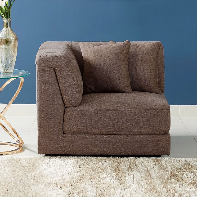 Emotion 1-Seater Fabric Corner Sofa with 2 Cushions-Modular Sofas-image-1