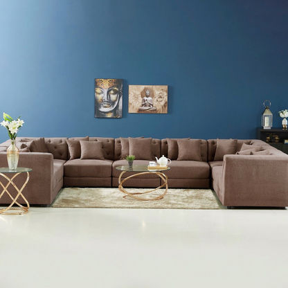 Emotion 1-Seater Fabric Corner Sofa with 2 Cushions
