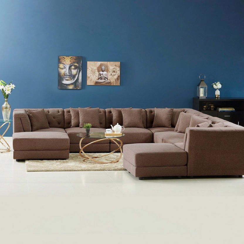 Emotion 1-Seater Fabric Corner Sofa with 2 Cushions-Modular Sofas-image-7