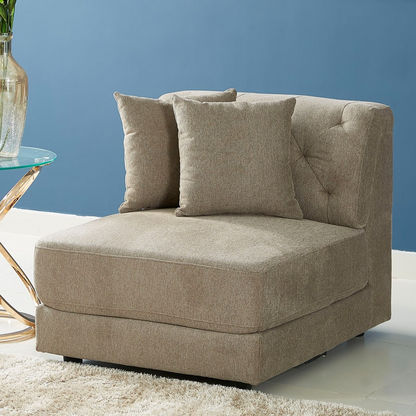 Emotion Armless Fabric Sofa with 2 Cushions