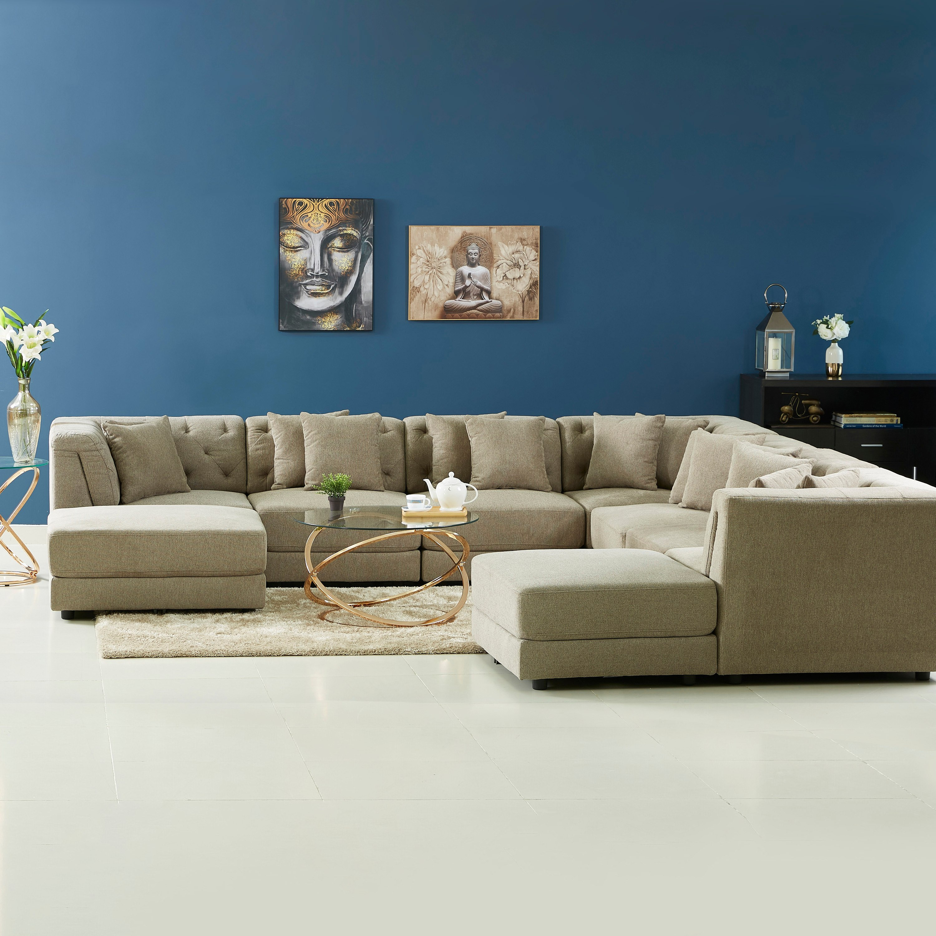 كنبة قماشيّة دون مساند ذراعين مع وسادتين من إيموشن-hbxfurniture-livingroom-sofasandsofasets-image-13