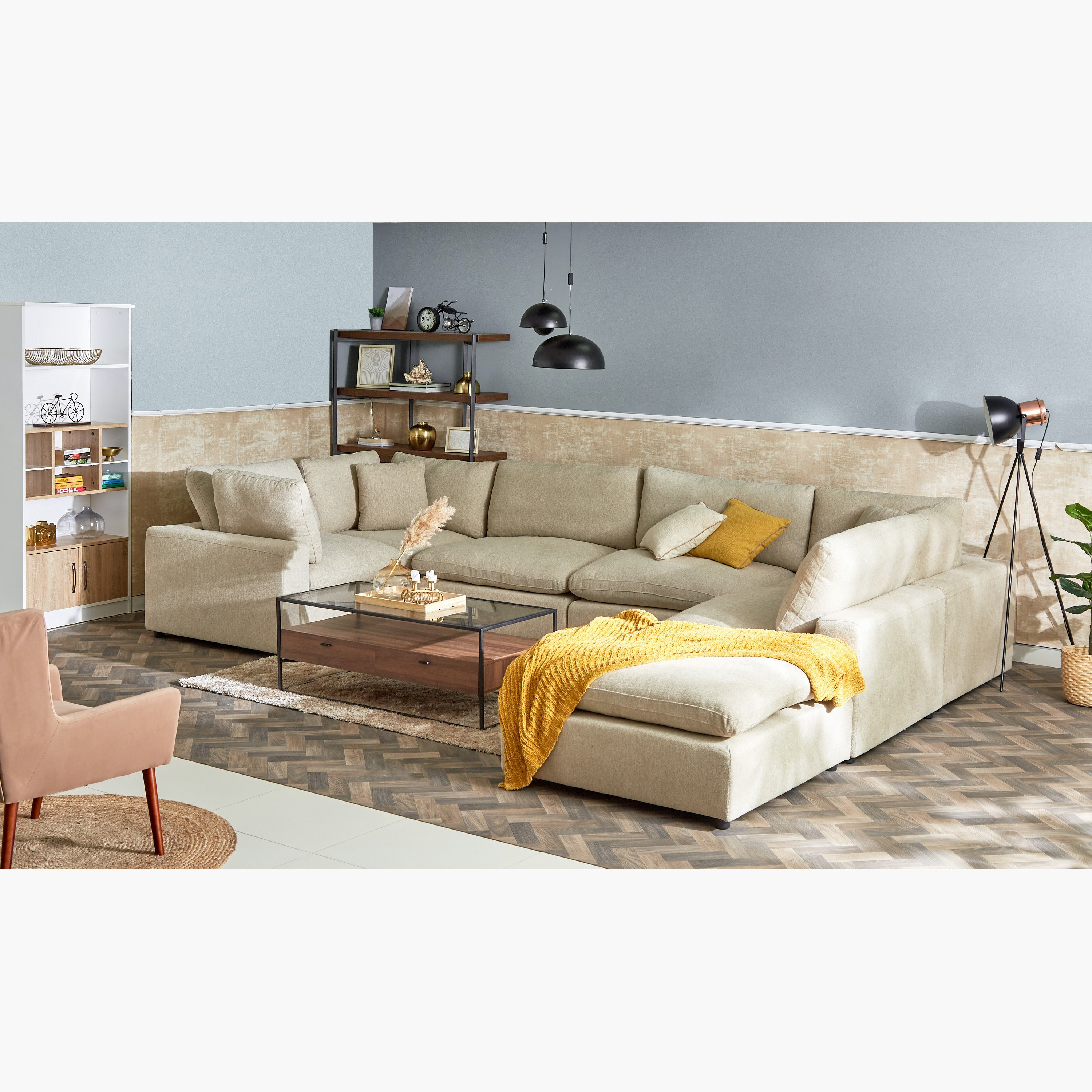 Signora Corner Fabric Sofa with 2 Cushions-hbxfurniture-livingroom-sofasandsofasets-image-14