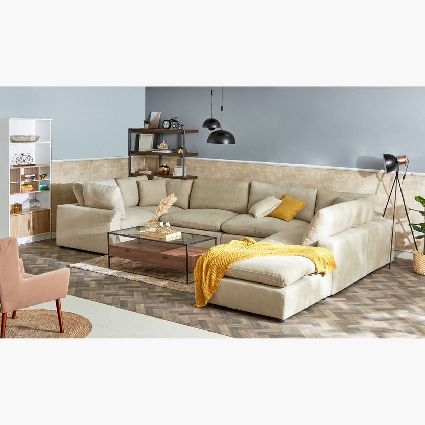 Signora Corner Fabric Sofa with 2 Cushions-Modular Sofas-image-11
