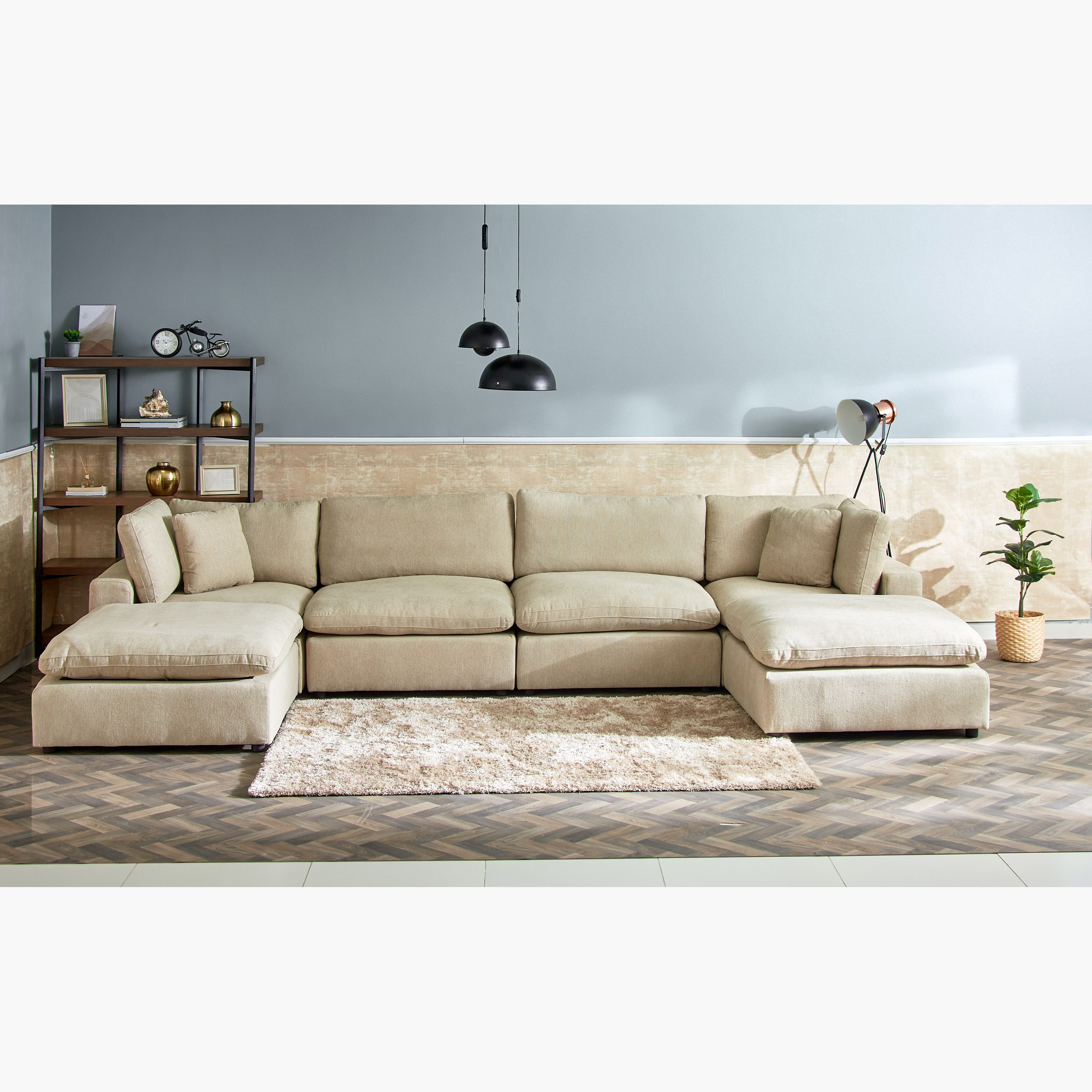 Signora Corner Fabric Sofa with 2 Cushions-hbxfurniture-livingroom-sofasandsofasets-image-10