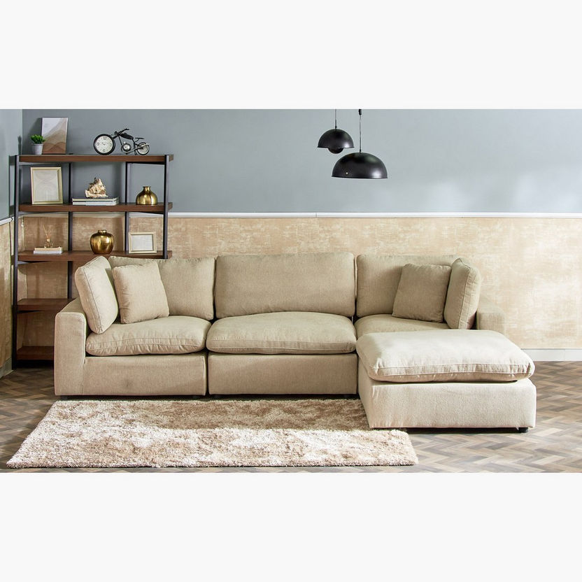 Signora Corner Fabric Sofa with 2 Cushions-Modular Sofas-image-9