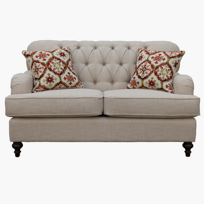 Dorothy 2-Seater Fabric Sofa with 2 Cushions