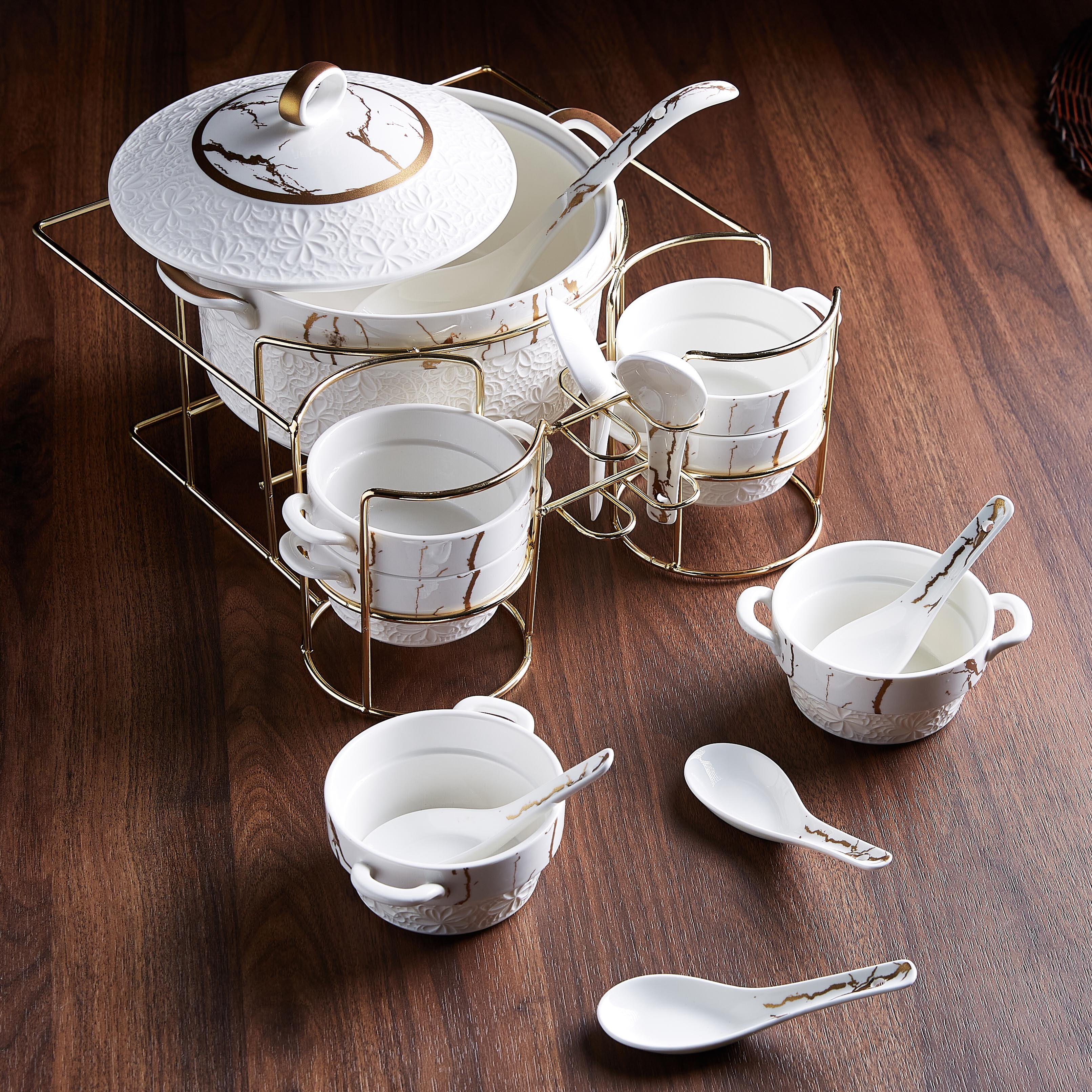 طقم شوربة بطبعات من أورشيد - 16 قطعة-hbxdecorandfurnishings-tabletop-serveware-image-1