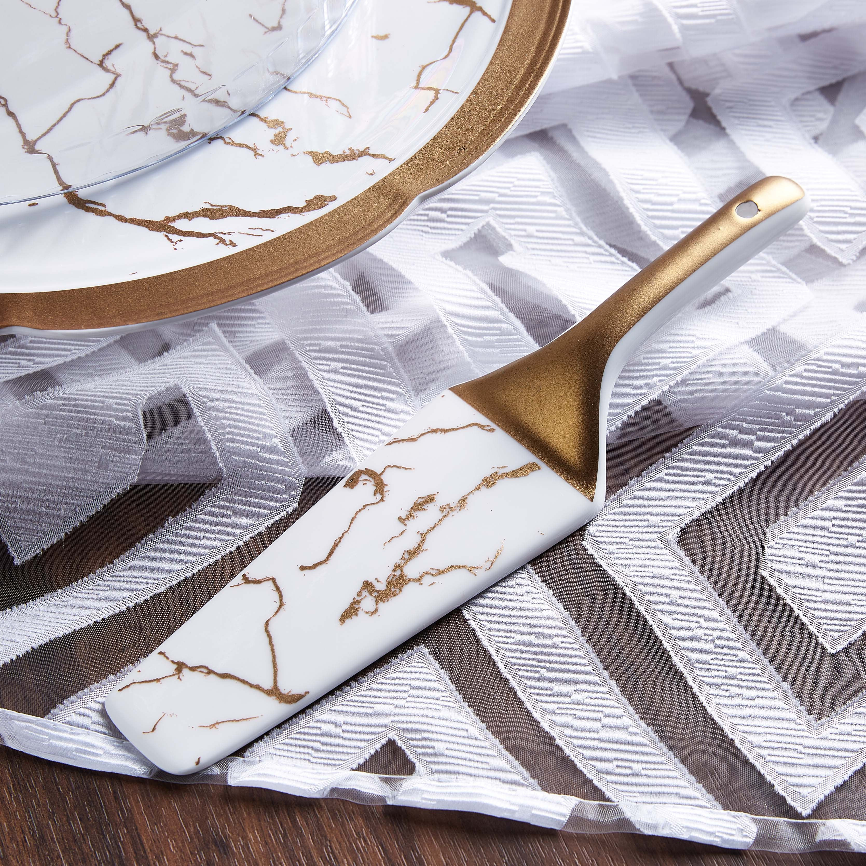 صحن كعك بطبعات وحامل وغطاء من أوركيد-hbxdecorandfurnishings-tabletop-serveware-image-3
