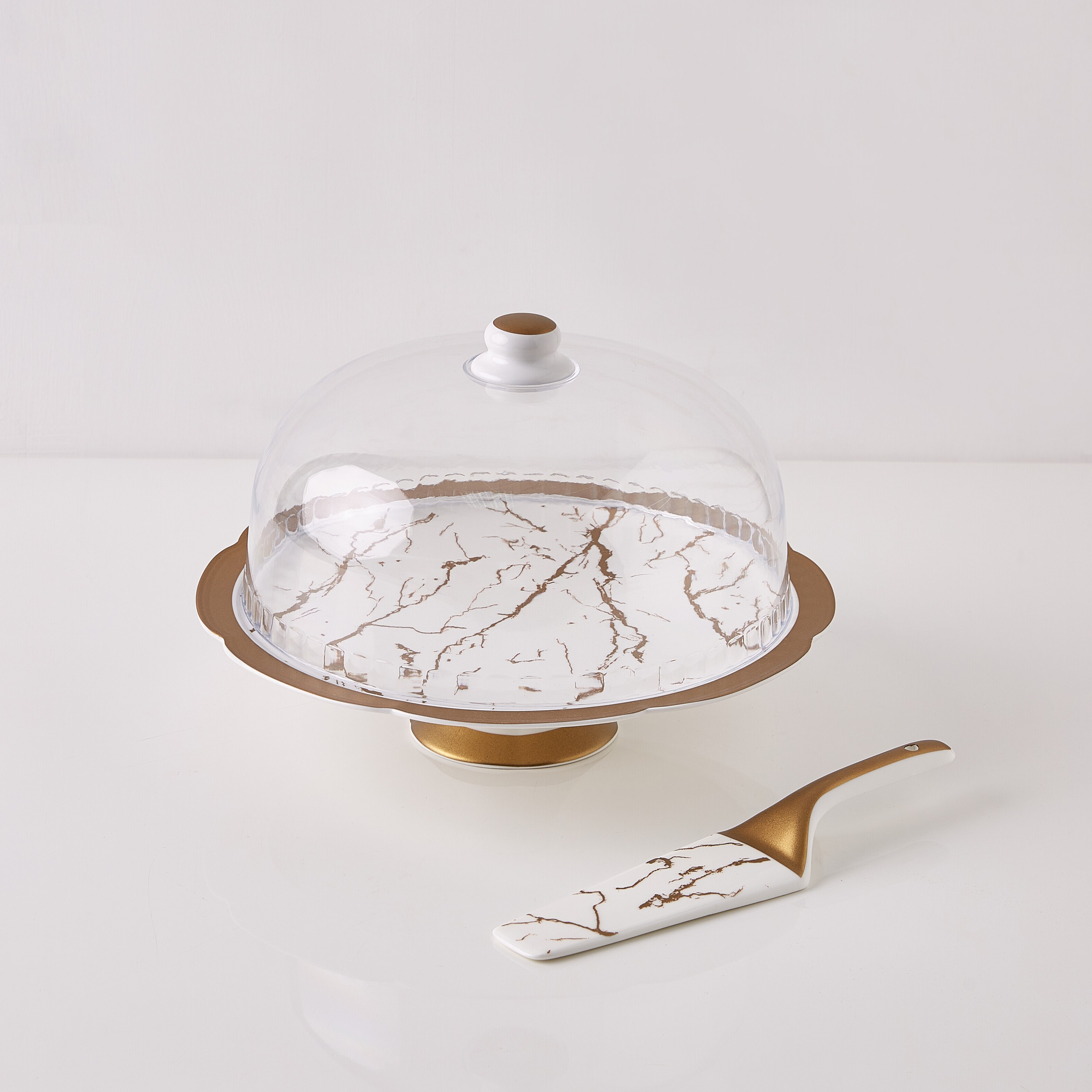 صحن كعك بطبعات وحامل وغطاء من أوركيد-hbxdecorandfurnishings-tabletop-serveware-image-5