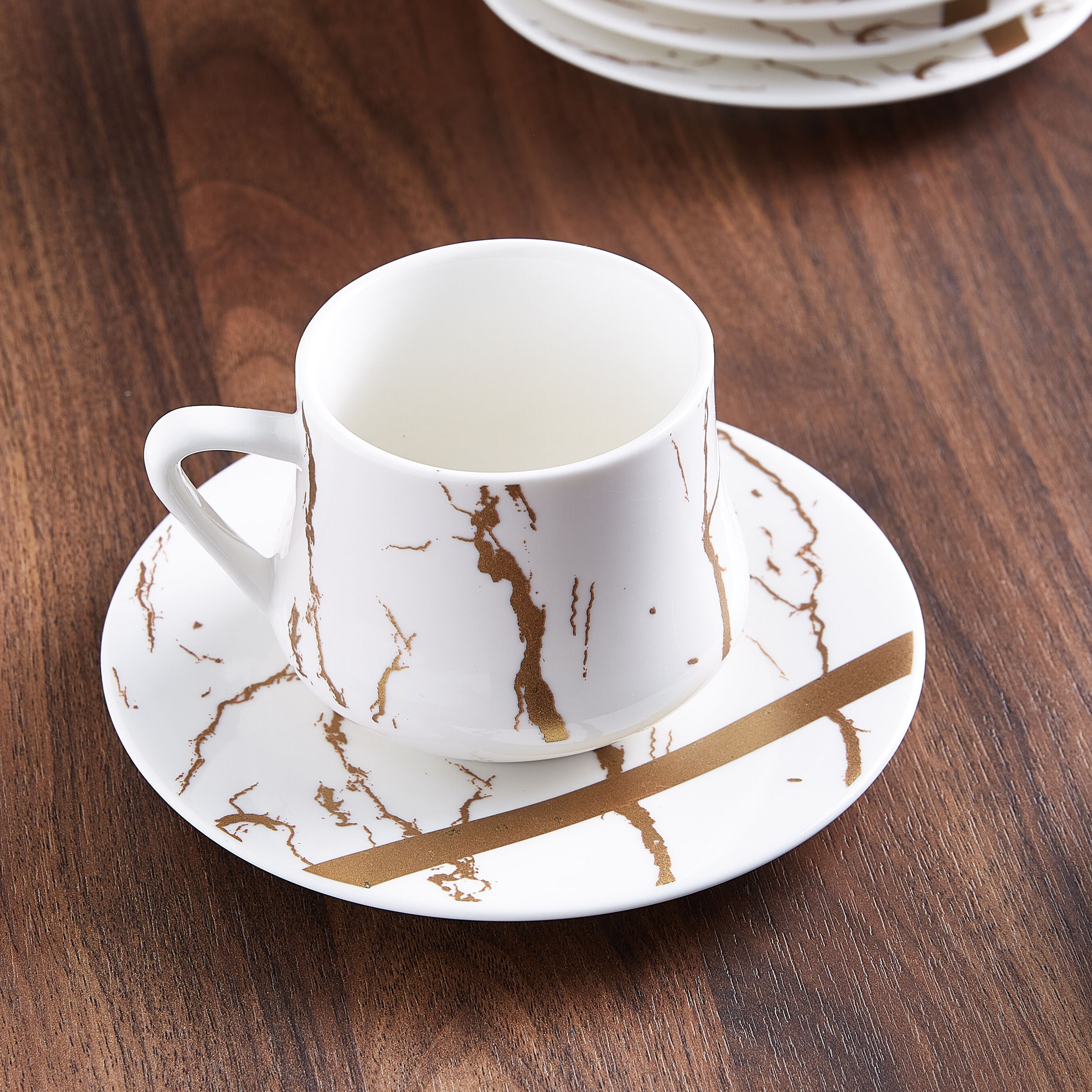 طقم فناجين بصحون وطبعات 12 قطعة من أوركيد - 220 مل-hbxhomeware-diningandtabletop-coffeeandteasets-image-2