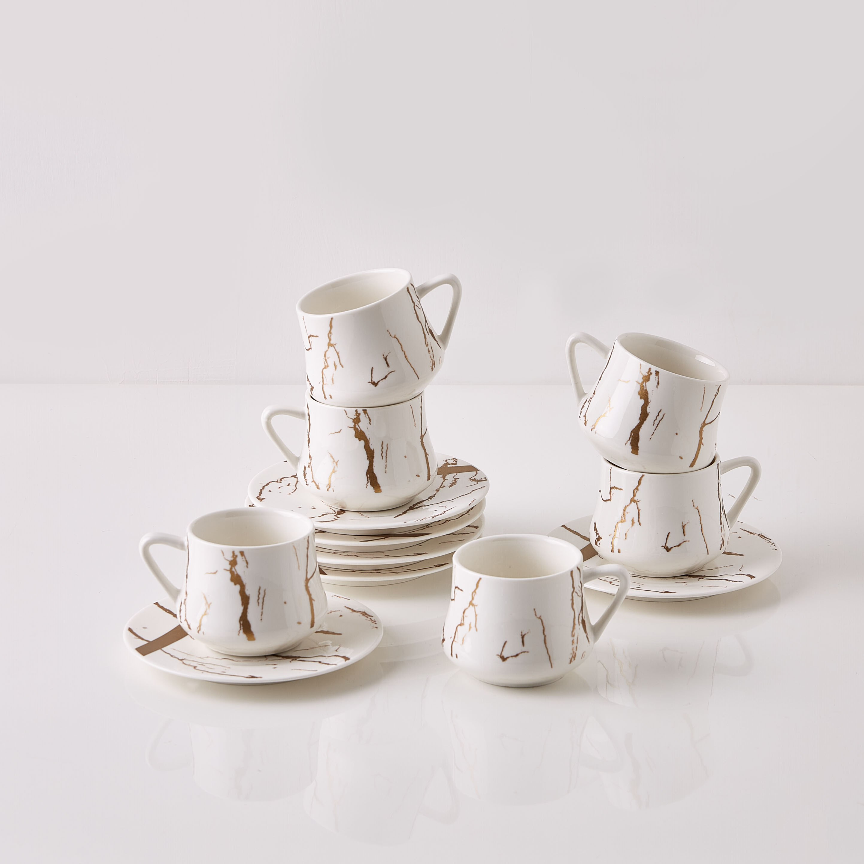 طقم فناجين بصحون وطبعات 12 قطعة من أوركيد - 220 مل-hbxhomeware-diningandtabletop-coffeeandteasets-image-4