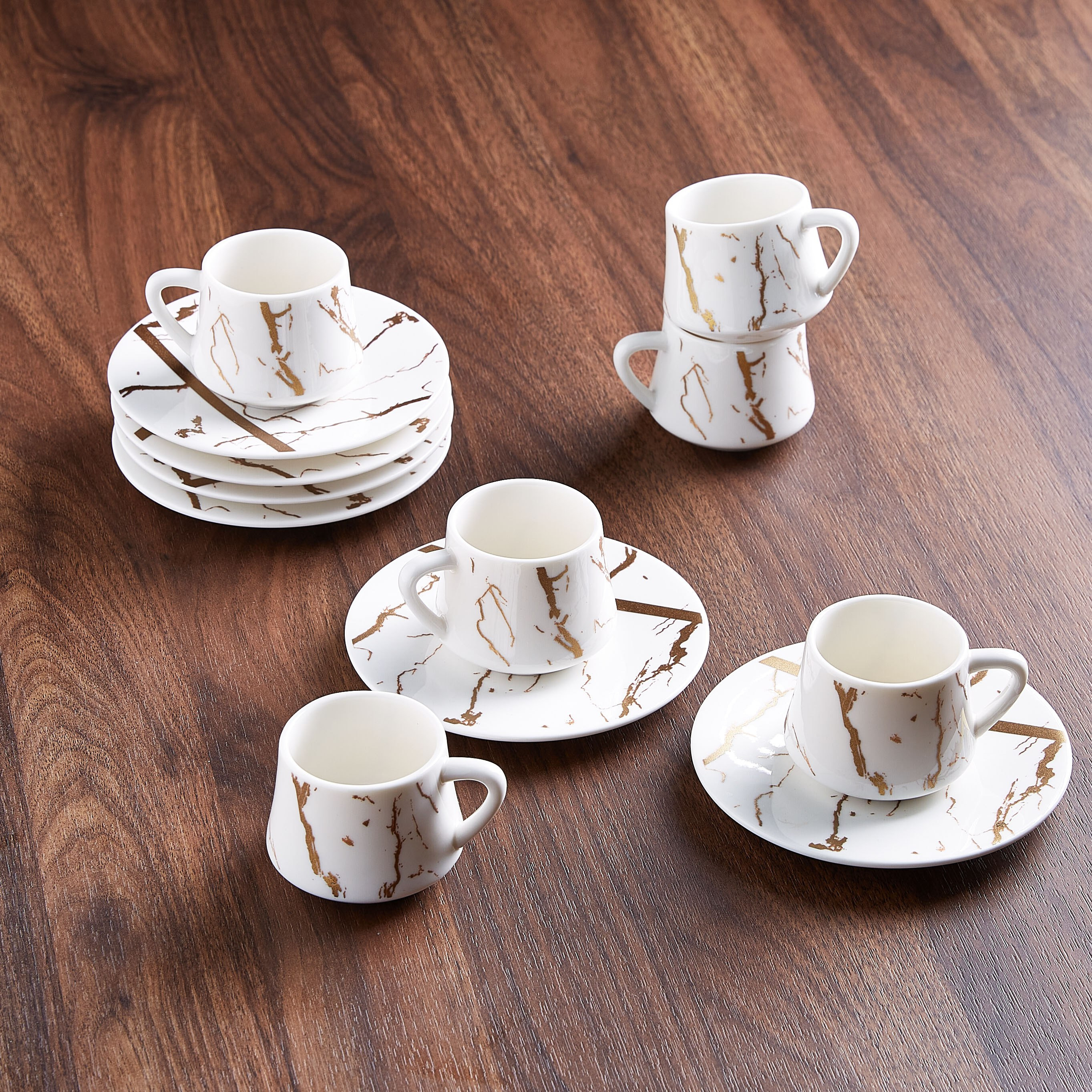 طقم فناجين بصحون وطبعات 12 قطعة من أوركيد - 80 مل-hbxhomeware-diningandtabletop-coffeeandteasets-image-1