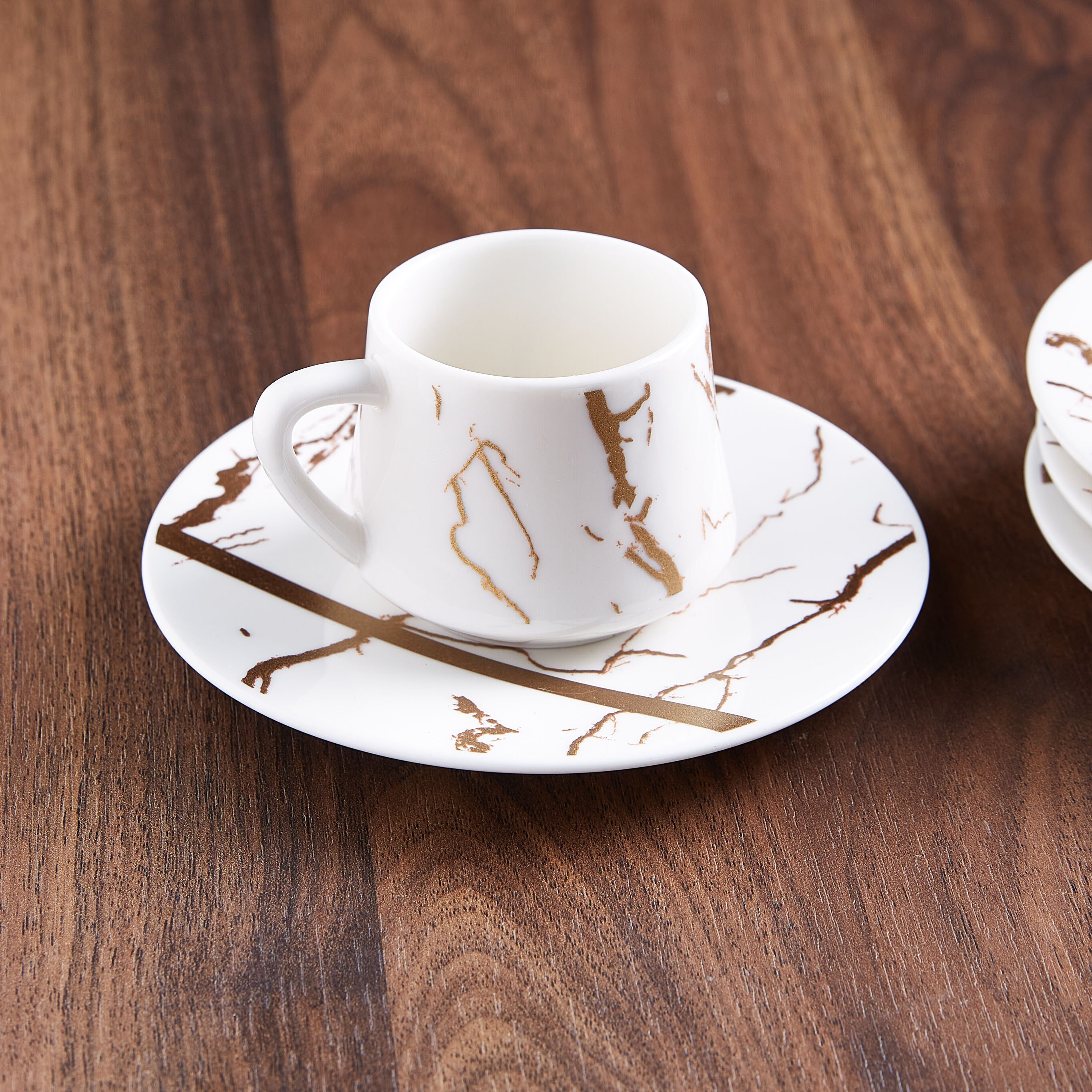 طقم فناجين بصحون وطبعات 12 قطعة من أوركيد - 80 مل-hbxhomeware-diningandtabletop-coffeeandteasets-image-2