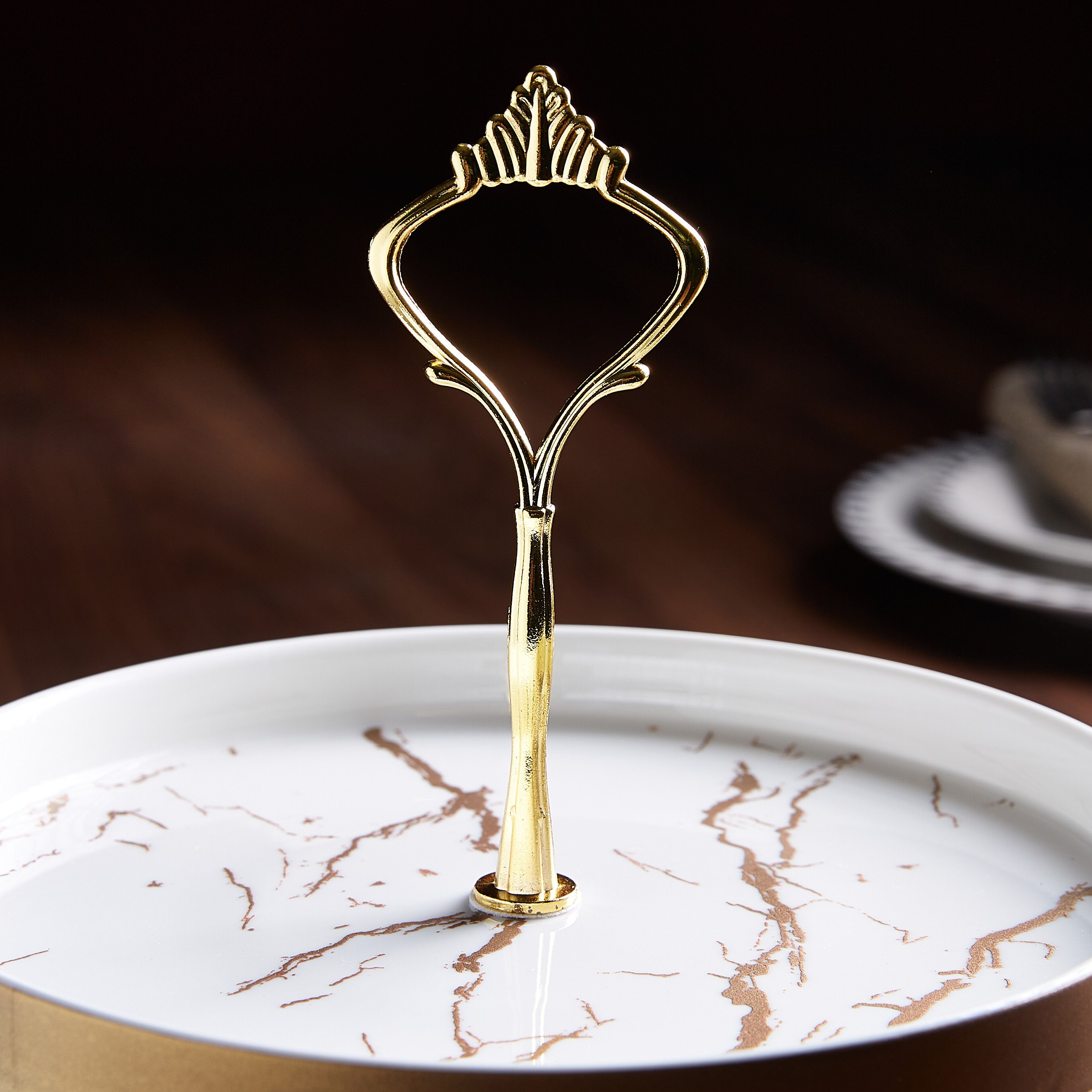 طقم حامل كعك بطابقين وطبعات من أوركيد-hbxdecorandfurnishings-tabletop-serveware-image-2