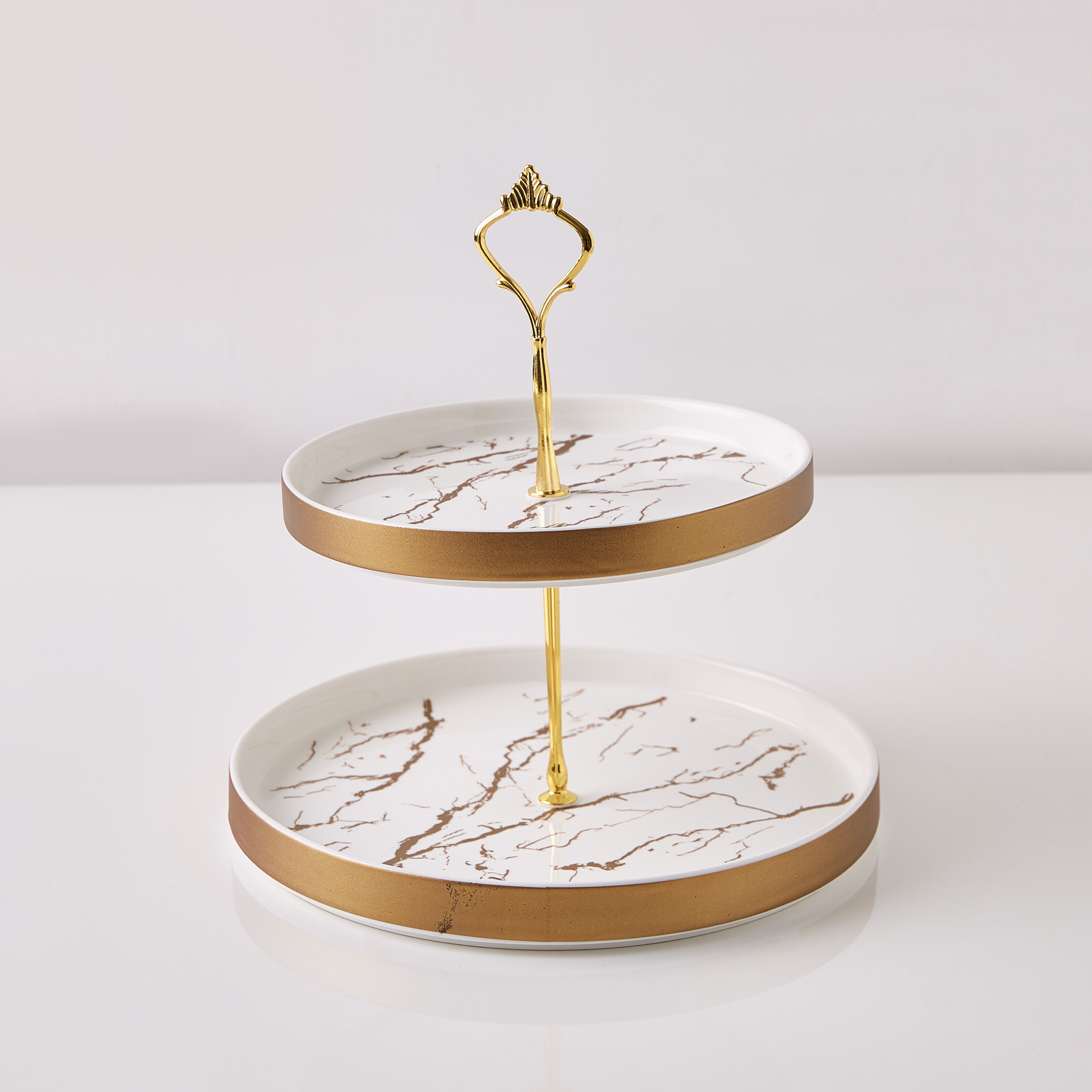 طقم حامل كعك بطابقين وطبعات من أوركيد-hbxdecorandfurnishings-tabletop-serveware-image-5