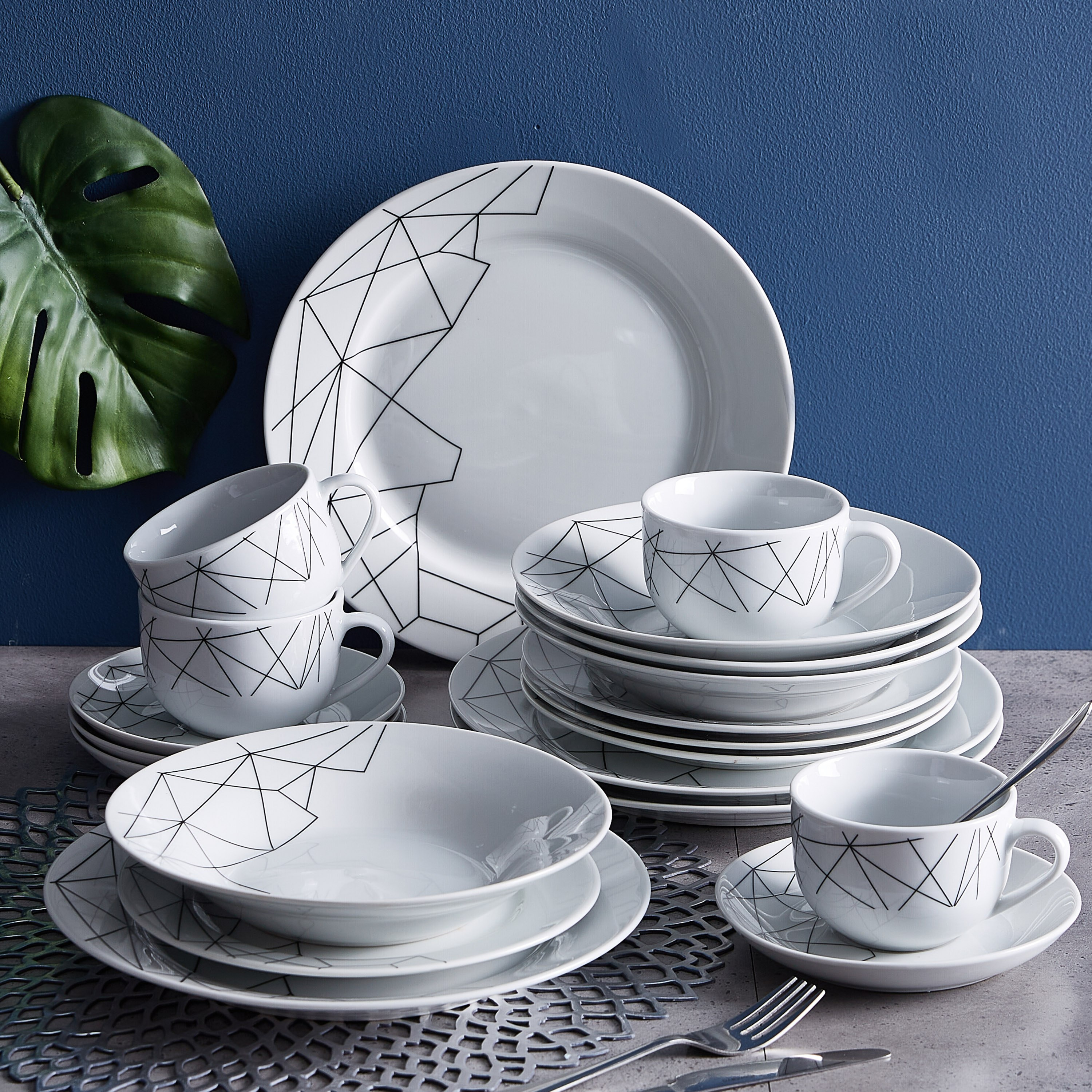 طقم مستلزمات مائدة بورسلان من آلدر- 20 قطعة-hbxhomeware-hbxkitchen-image-1