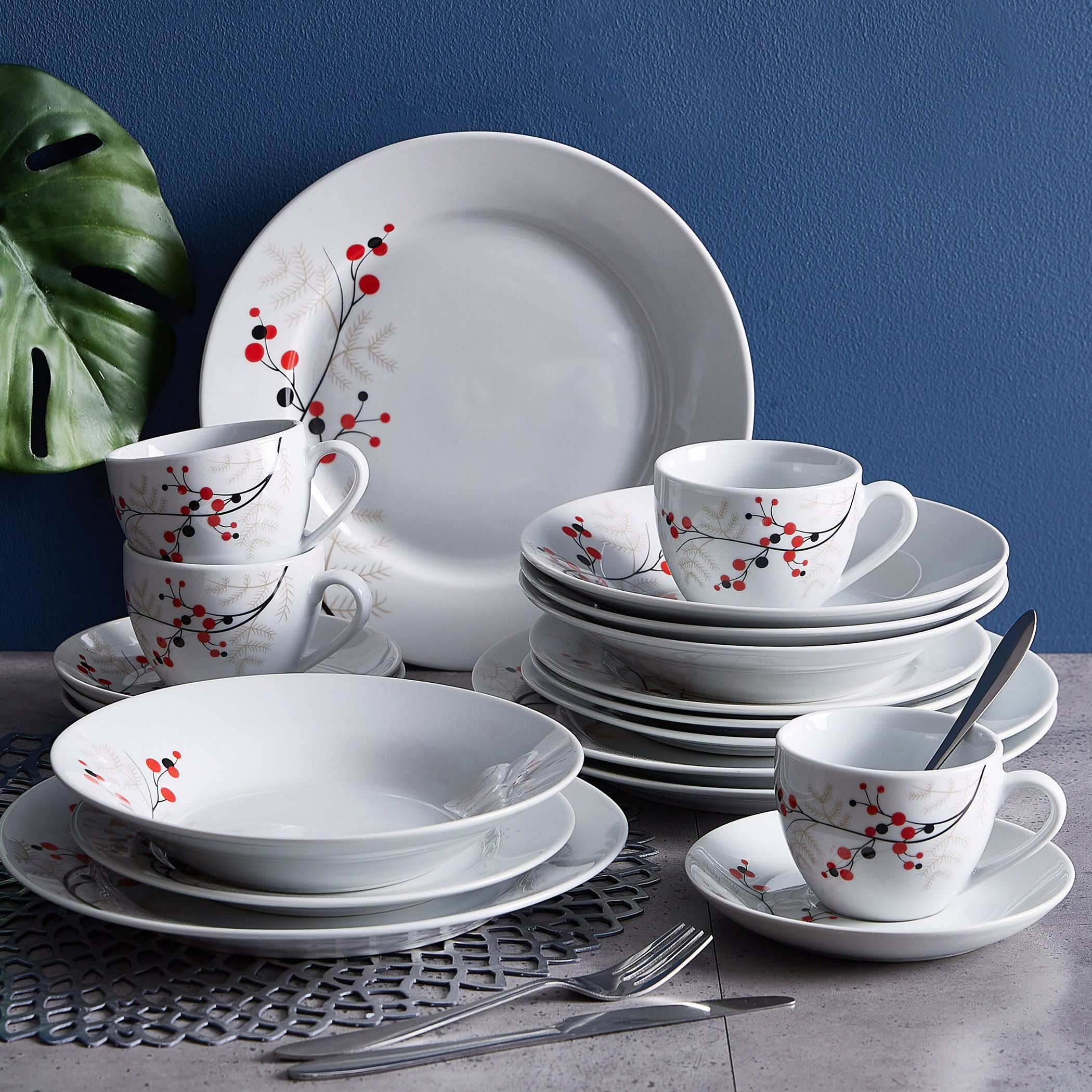 طقم مستلزمات مائدة بورسلان من كلوديا - 20 قطعة-hbxhomeware-hbxkitchen-image-1