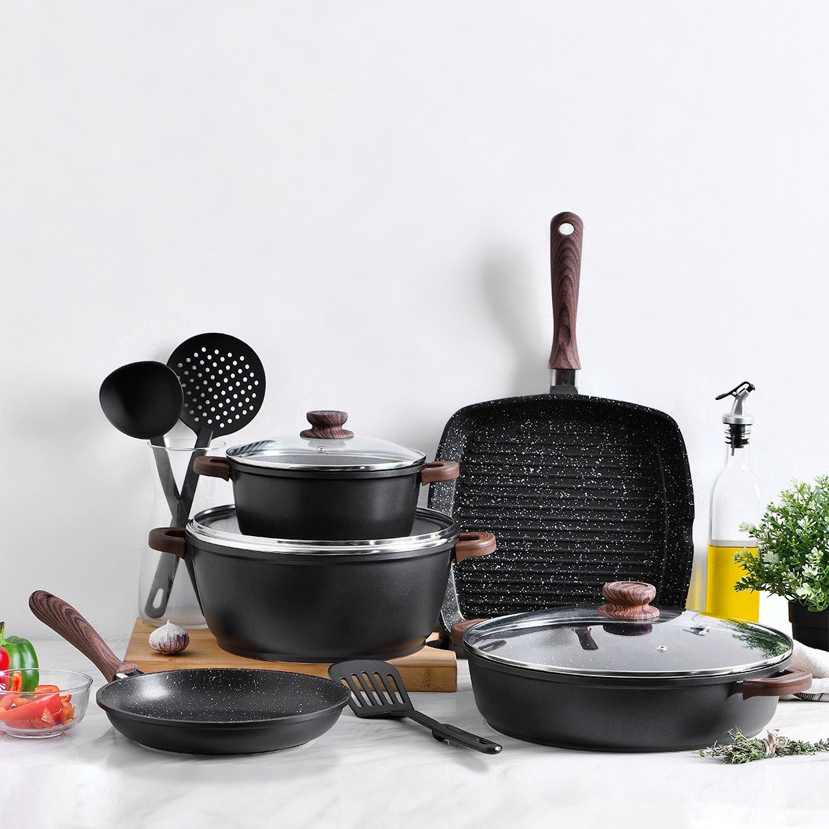 La Cucina Die Cast Aluminium Grill Pan - 28 cm-hbxkitchen-kitchenware-foodpreparation-image-4