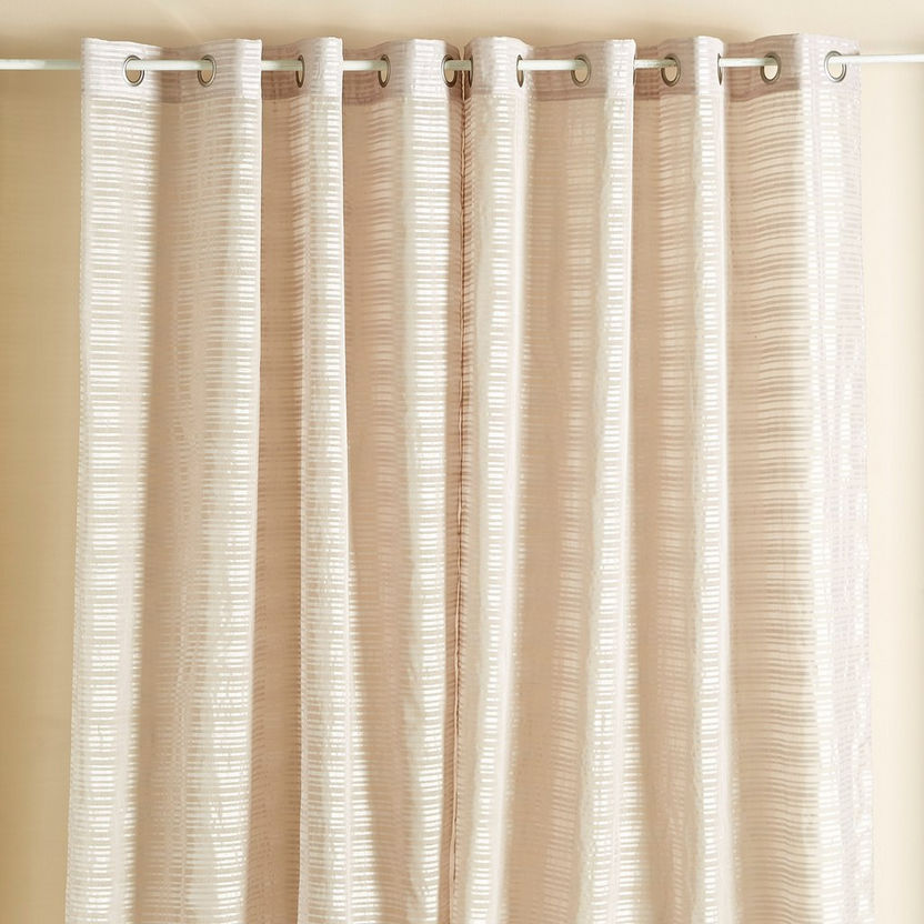 Leon Sheer Curtain Pair - 140x240 cm-Curtains-image-0