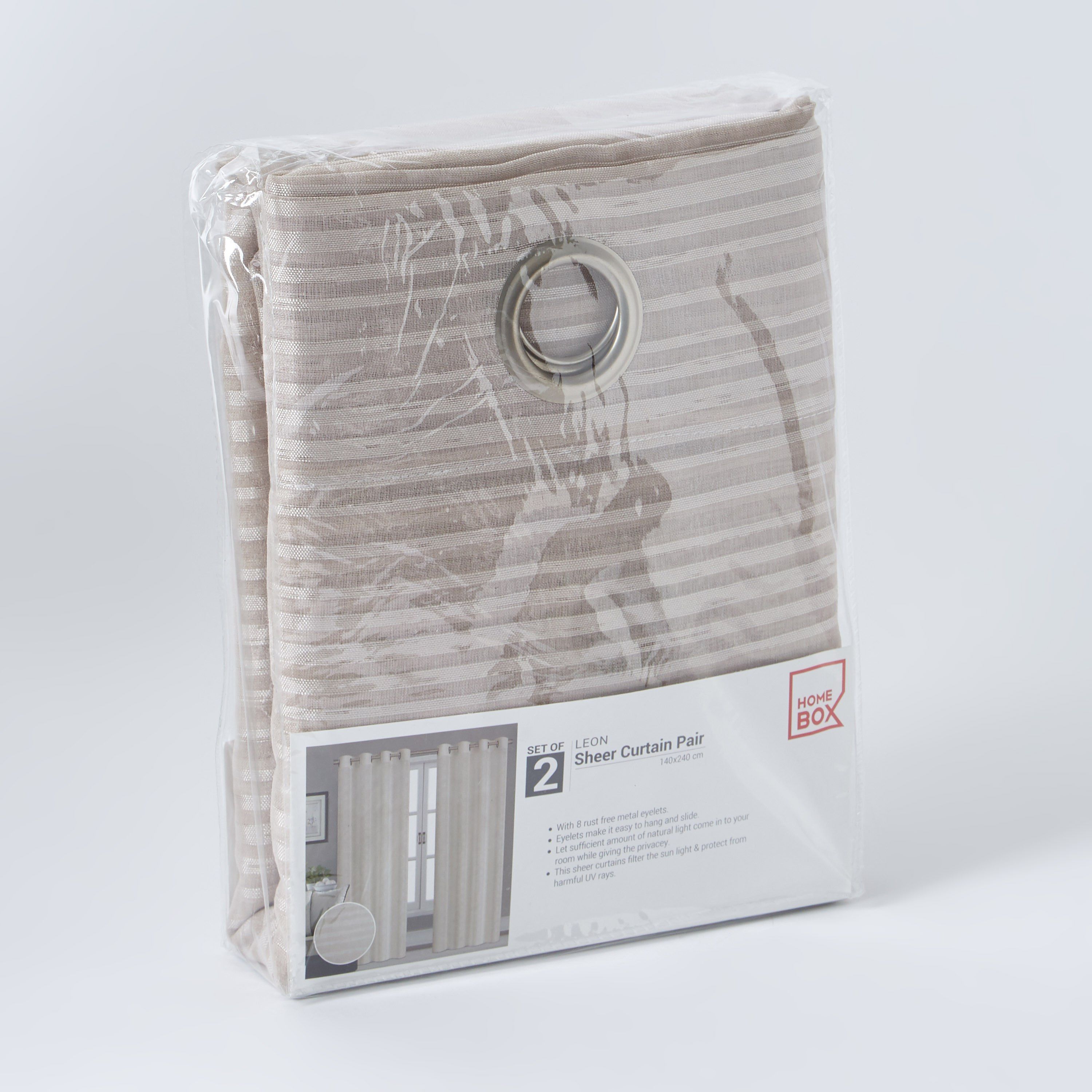 Leon Sheer Curtain Pair - 140x240 cm-hbxbedroom-windowcoverings-curtains-image-4