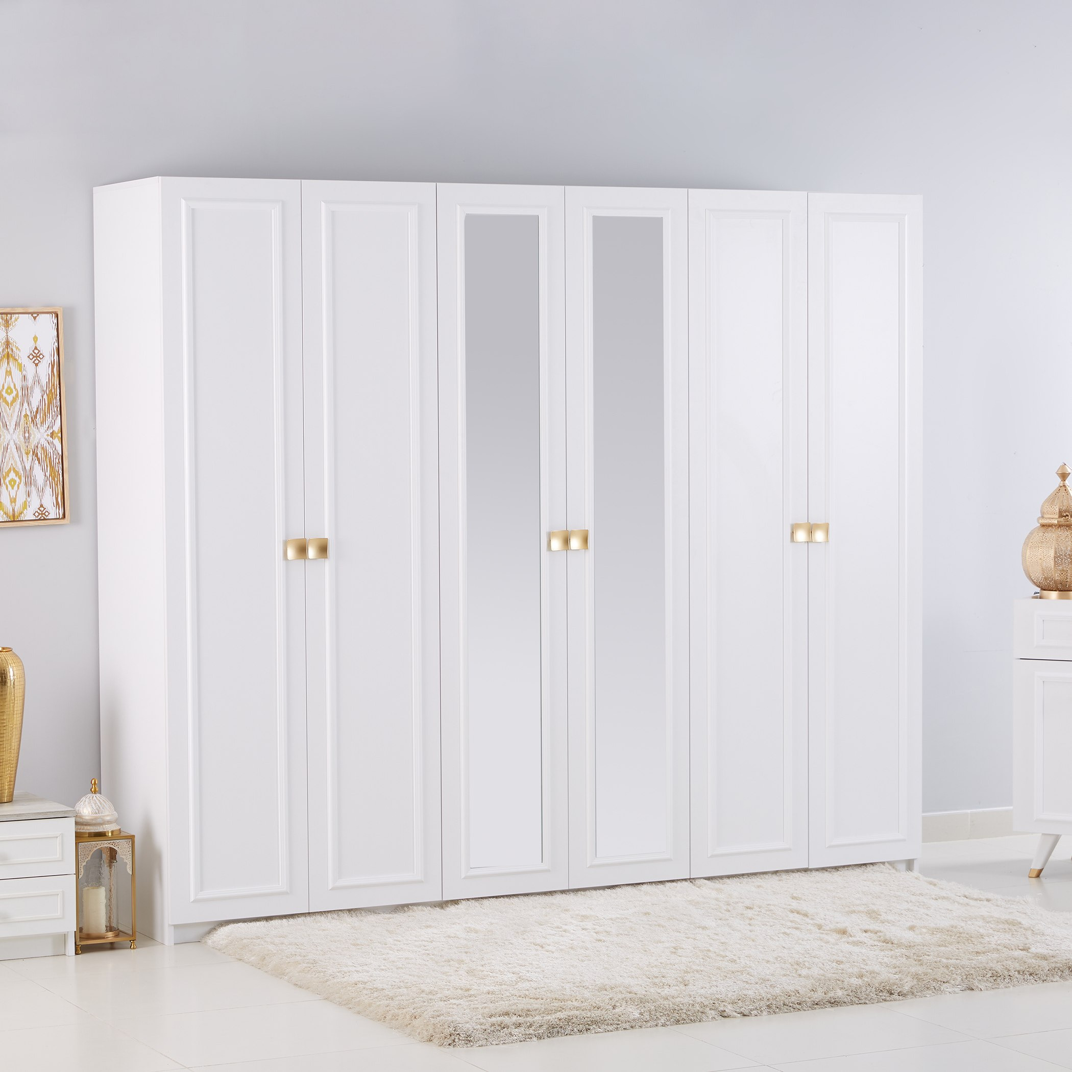 خزانة ملابس بـ6 أبواب مع مرآة من إيفانكا-hbxfurniture-wardrobes-image-1