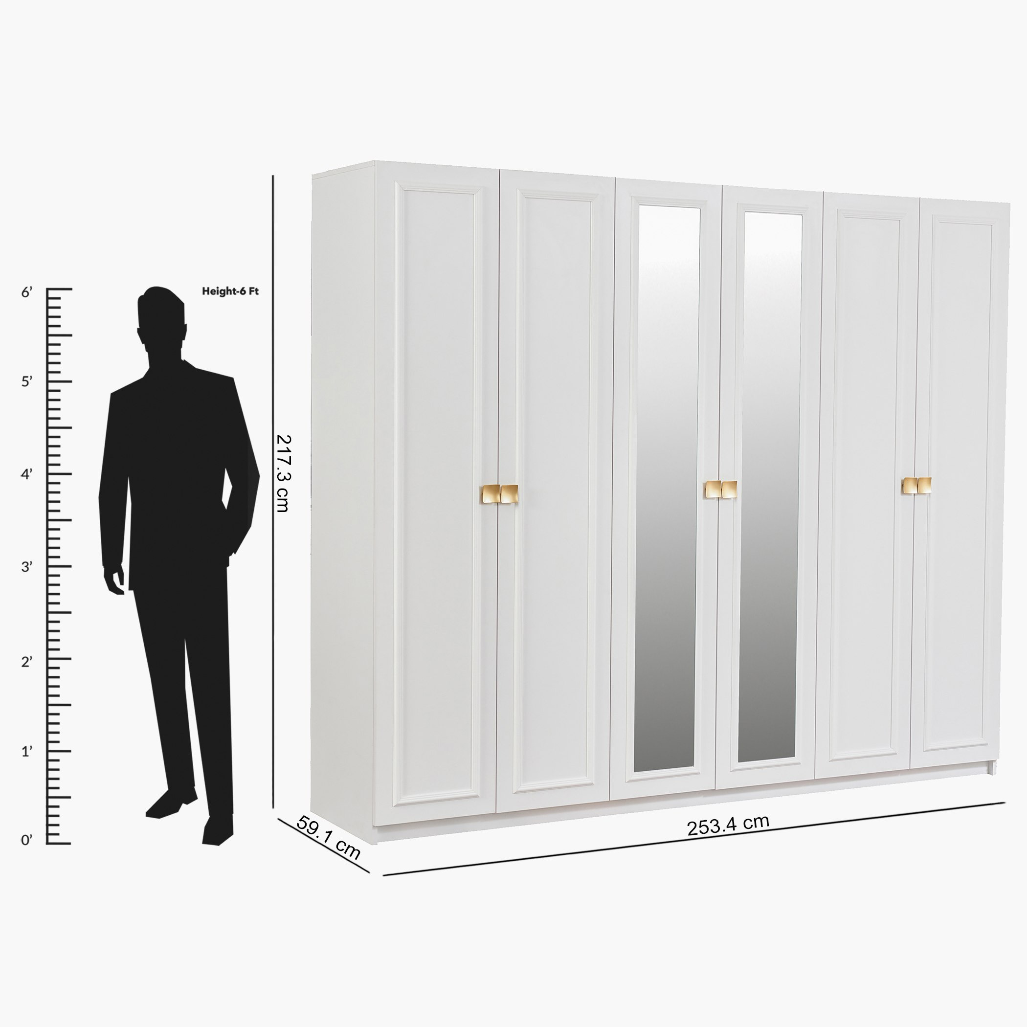 خزانة ملابس بـ6 أبواب مع مرآة من إيفانكا-hbxfurniture-wardrobes-image-10