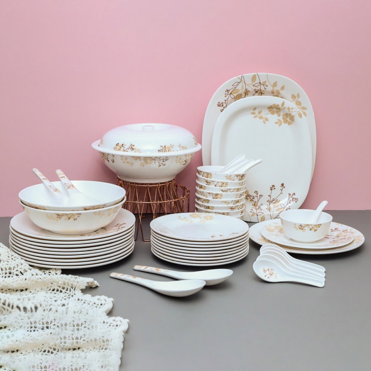 Petals 50 Piece Dinner Set