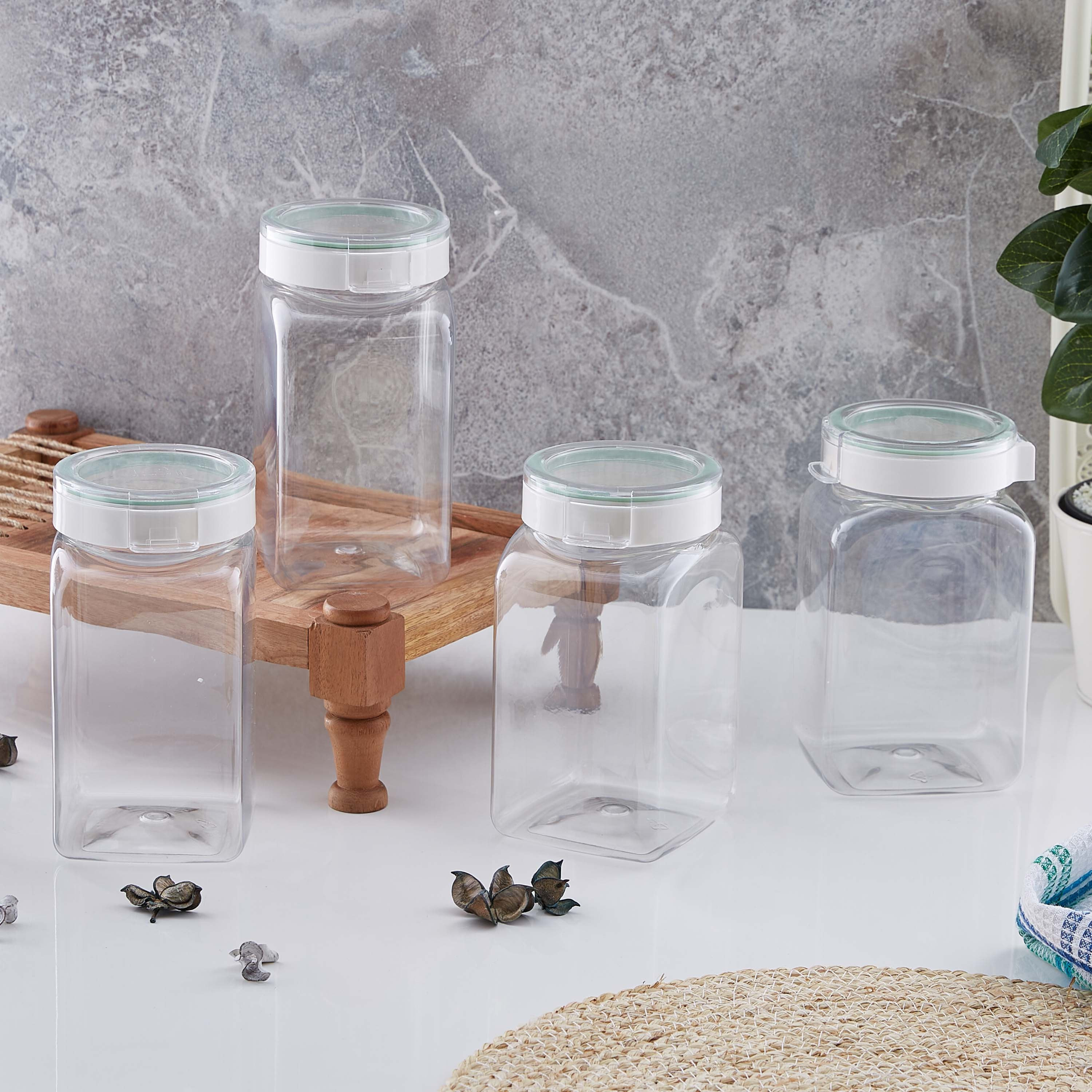 طقم حاويات مربّعة 4 قطع من إيزي كليك - 1.4 لتر-hbxhomeware-hbxkitchen-image-1