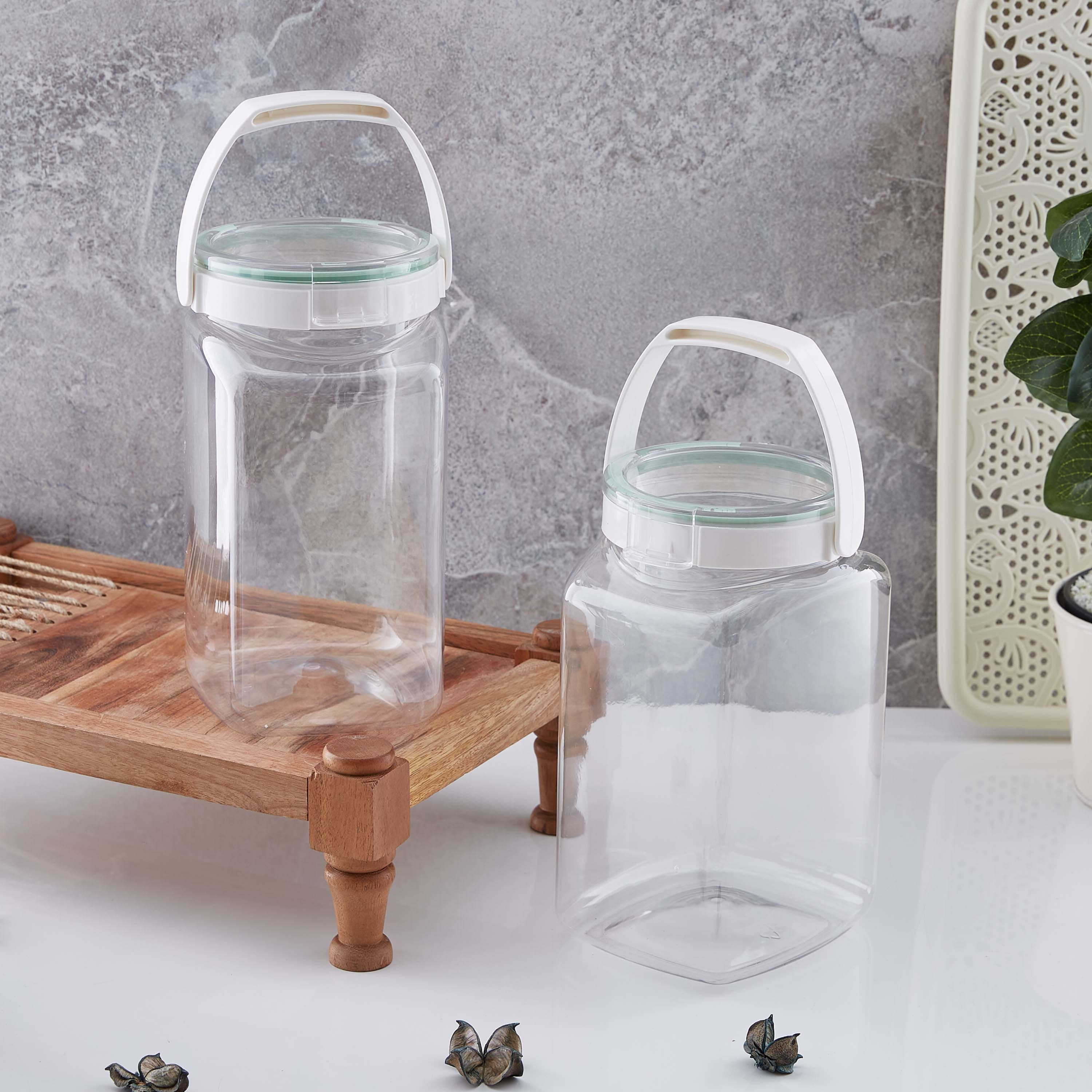 Easy Click 2-Piece Square Canister Set - 2.7 L-hbxhomeware-hbxkitchen-image-1